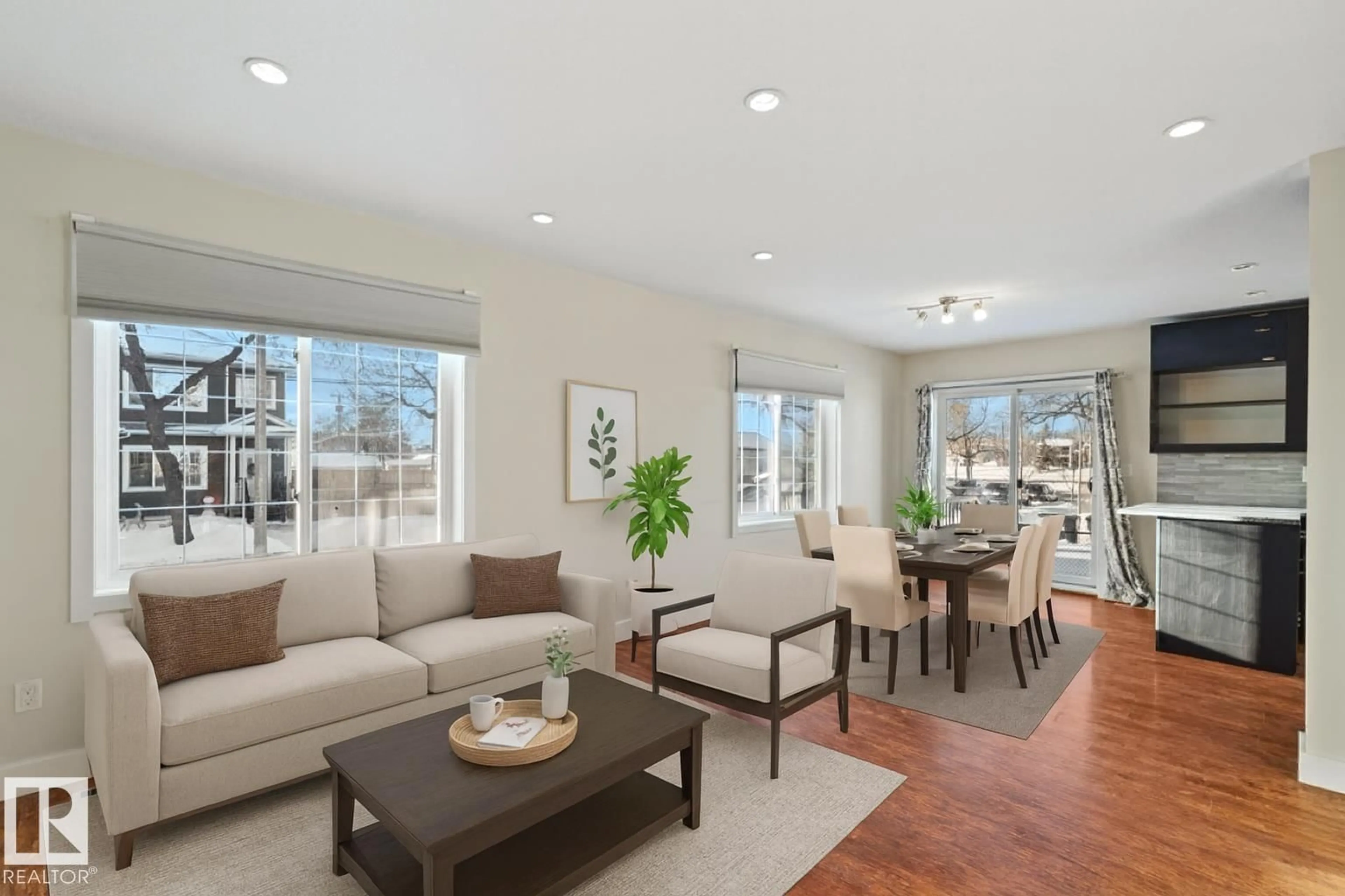 Living room with furniture, unknown for 9614 120 AV, Edmonton Alberta T5G0R9