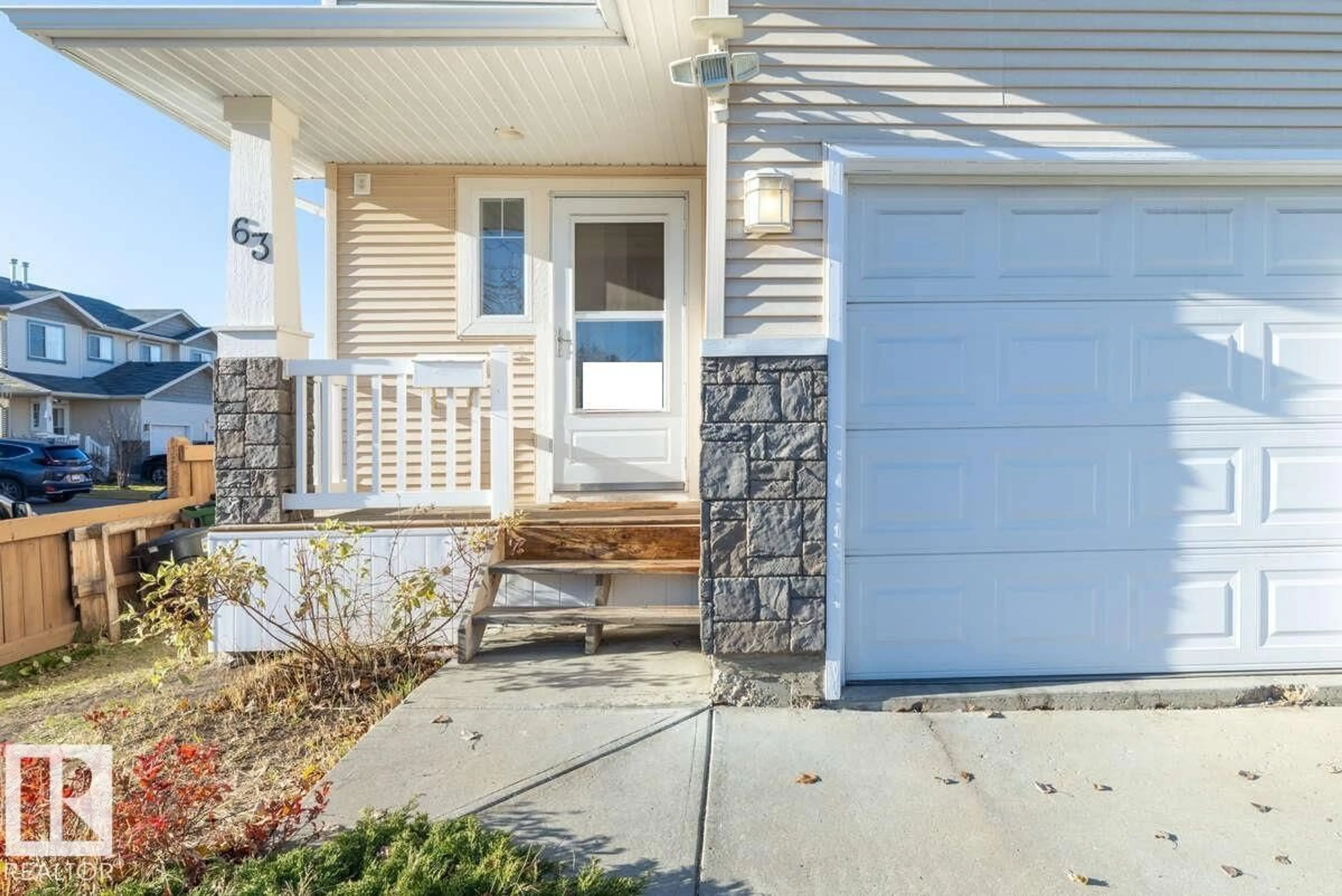 Home with vinyl exterior material, street for #63 - 14208 36 ST NW, Edmonton Alberta T5Y0E4