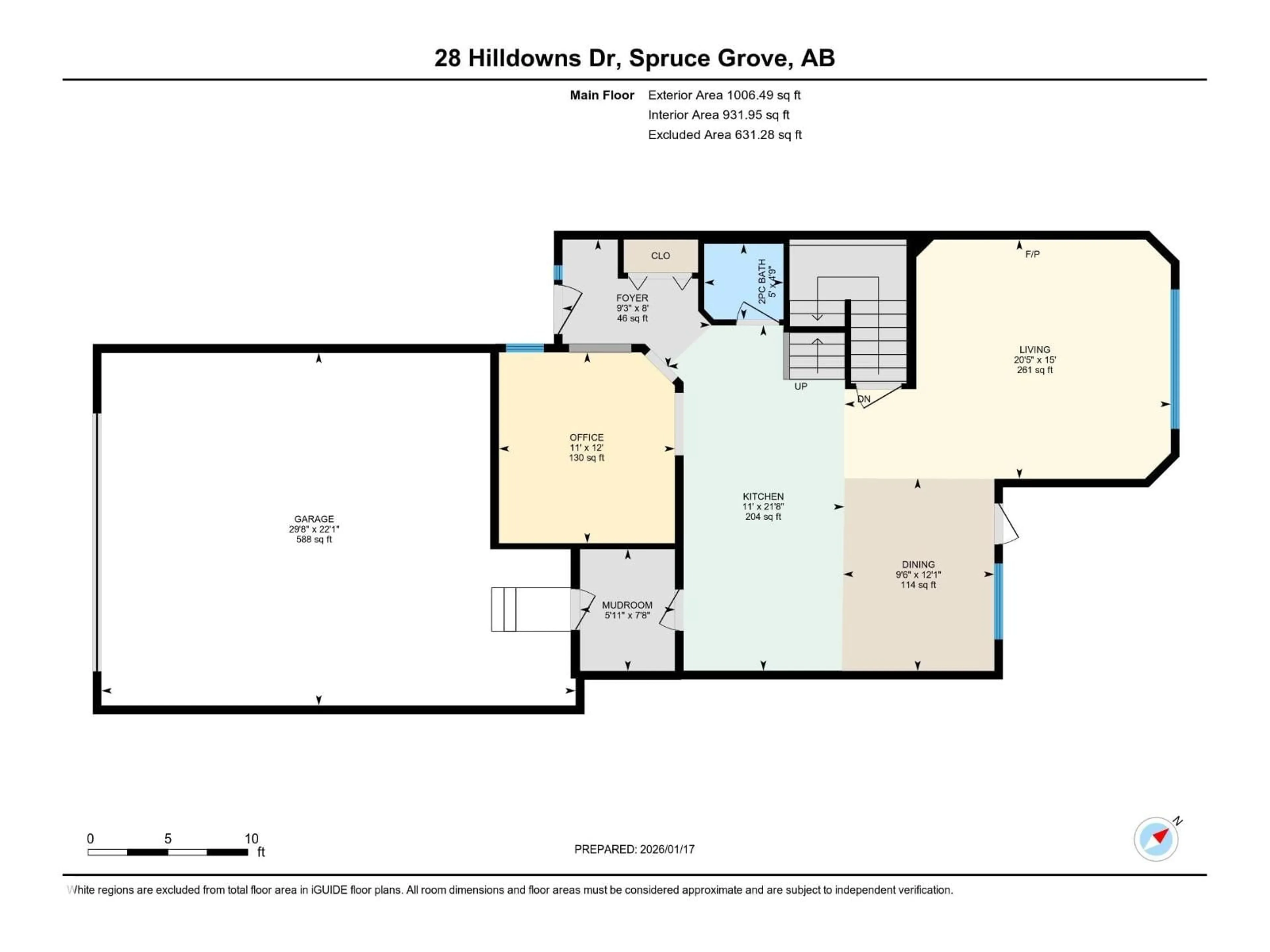 Floor plan for 28 HILLDOWNS DR, Spruce Grove Alberta T7X0J2