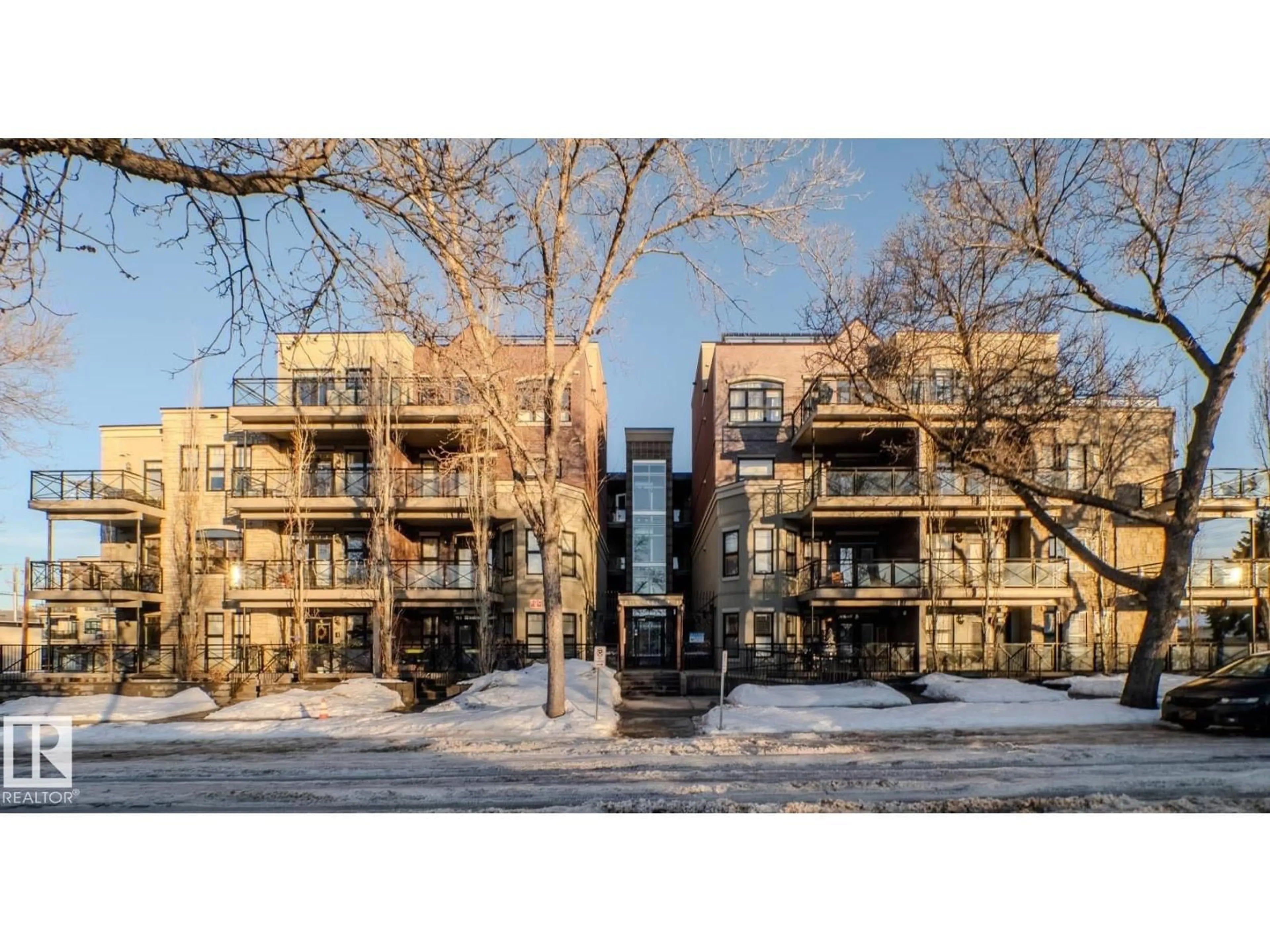 A pic from outside/outdoor area/front of a property/back of a property/a pic from drone, street for #310 - 10808 71 AV, Edmonton Alberta T6E0X7