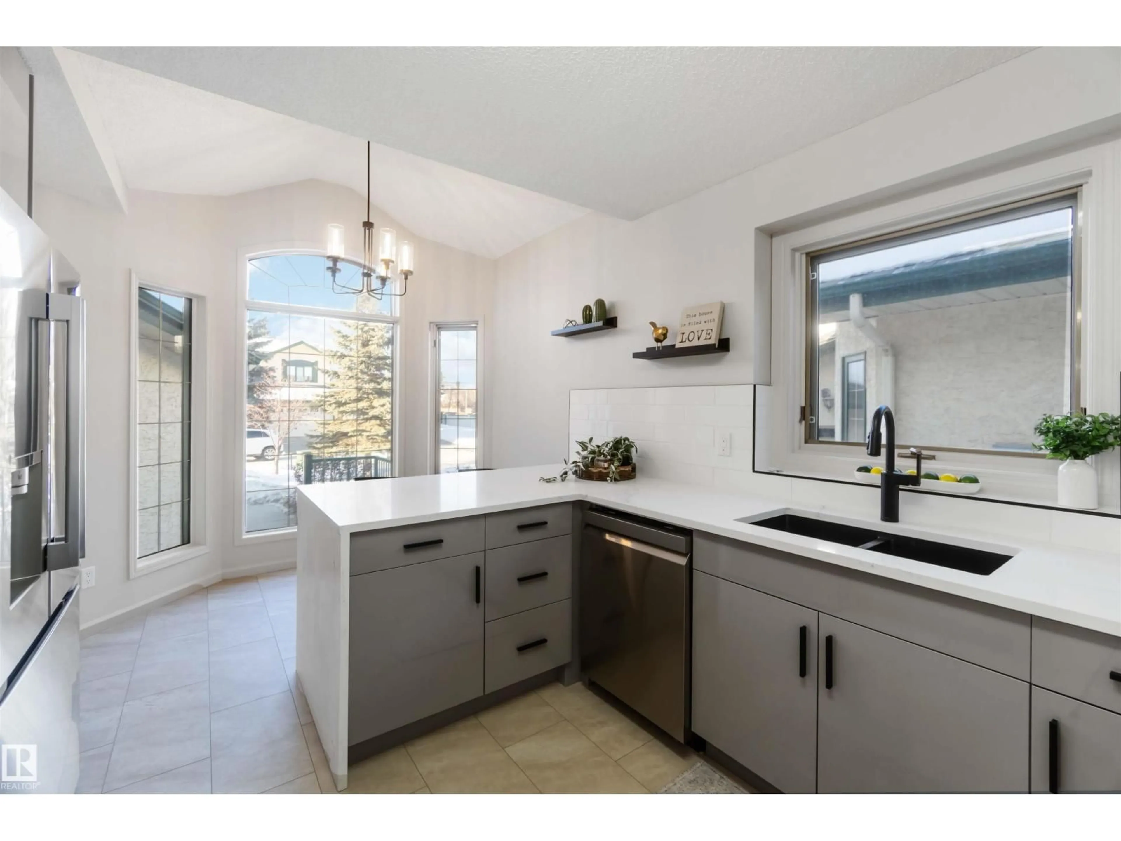 Open concept kitchen, ceramic/tile floor for 1034 CARTER CREST RD, Edmonton Alberta T6R2K2