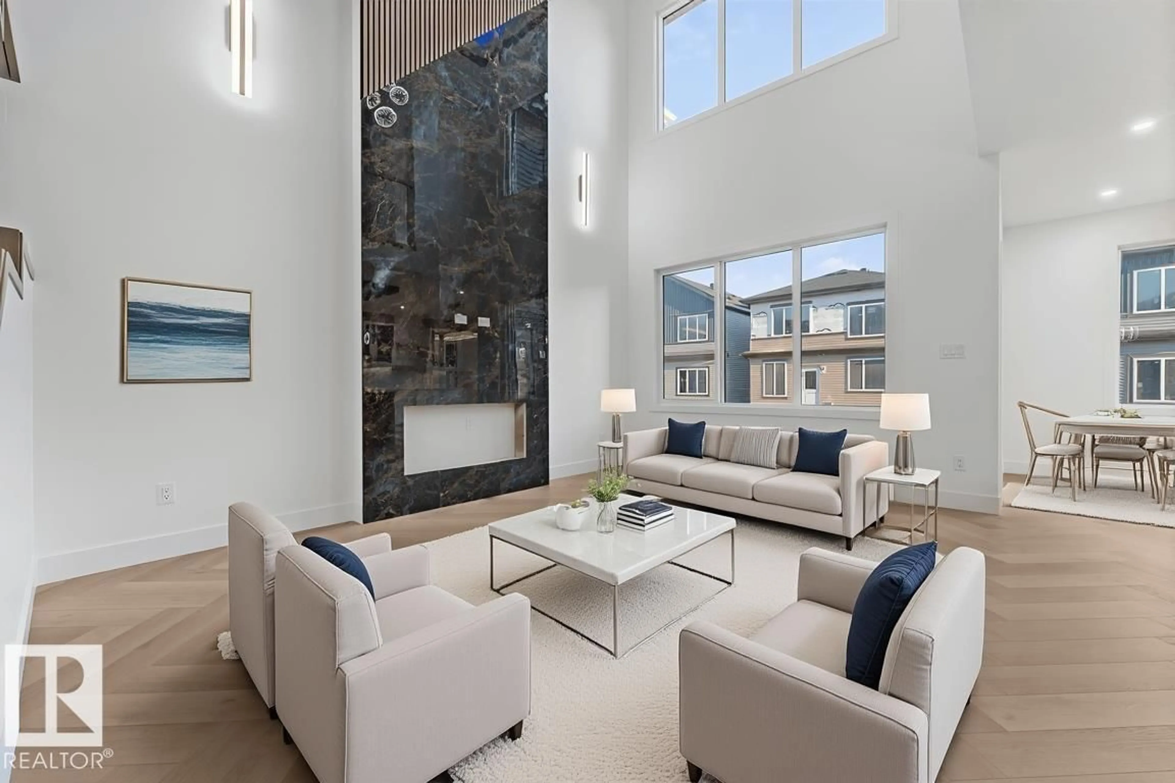 Living room with furniture, unknown for 3602 44 AV, Beaumont Alberta T4X3G8