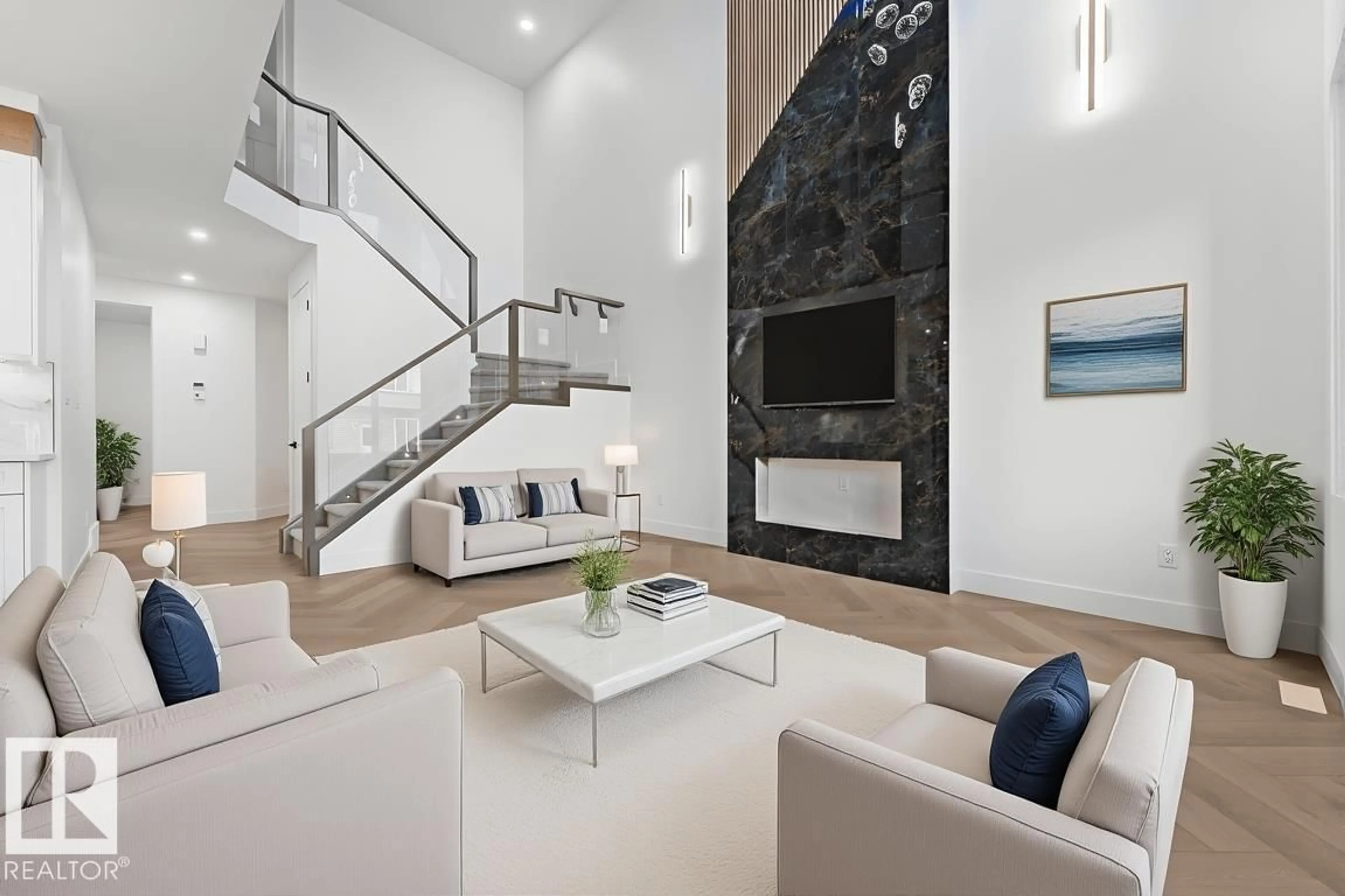 Living room with furniture, unknown for 3602 44 AV, Beaumont Alberta T4X3G8