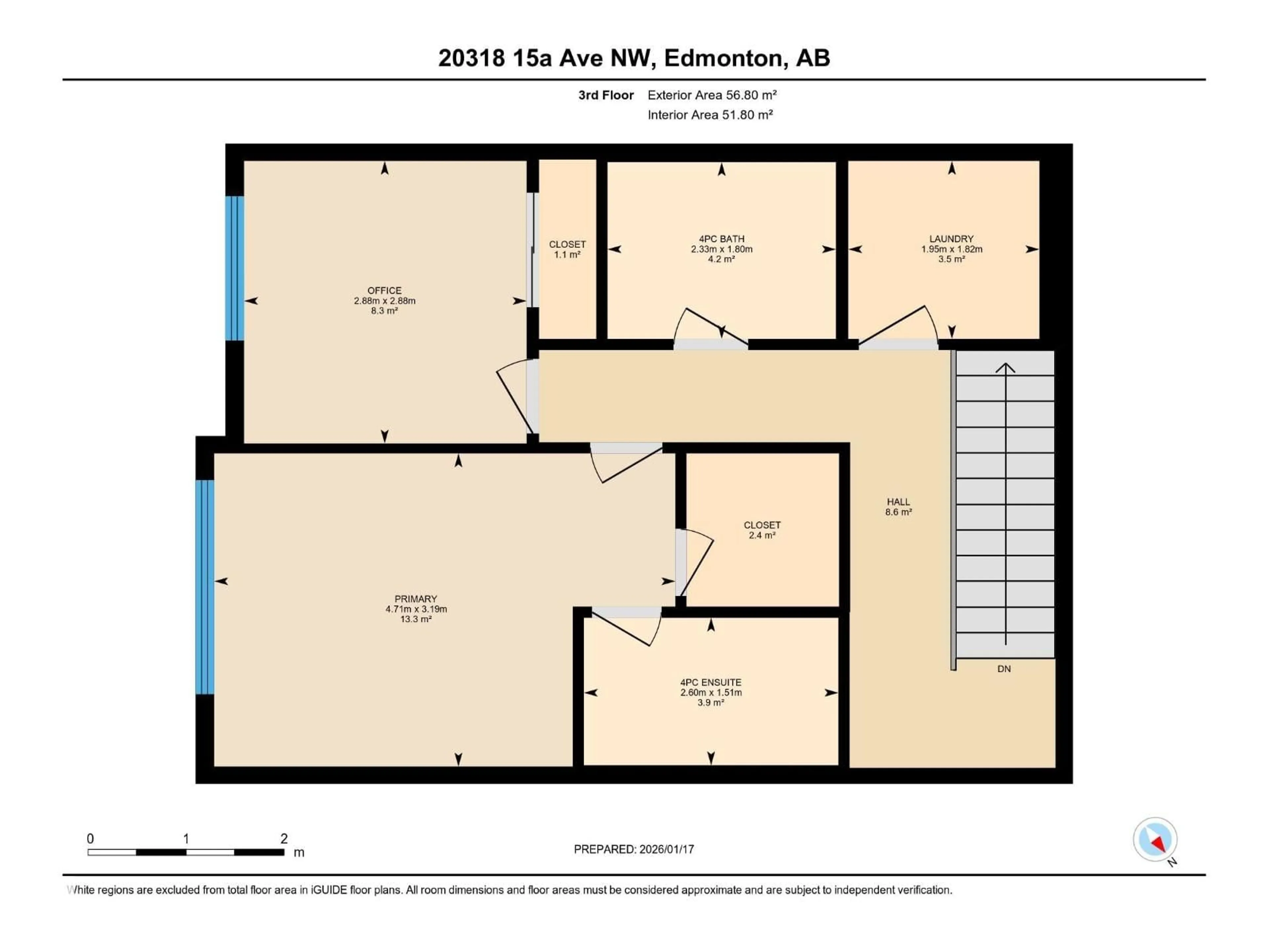 Floor plan for 20318 15A AV, Edmonton Alberta T6M1L5