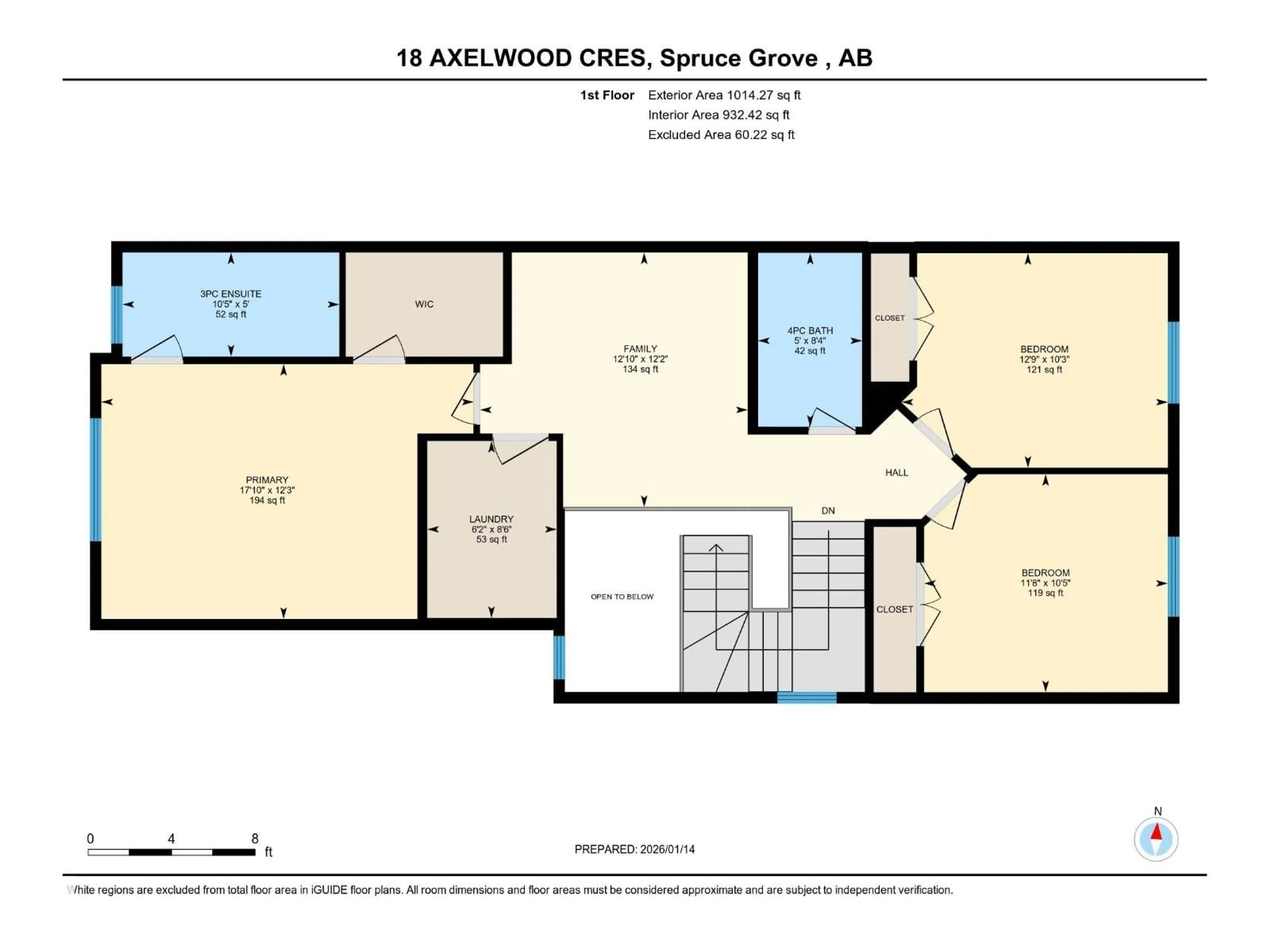 Floor plan for 18 AXELWOOD CR, Spruce Grove Alberta T7X4G4