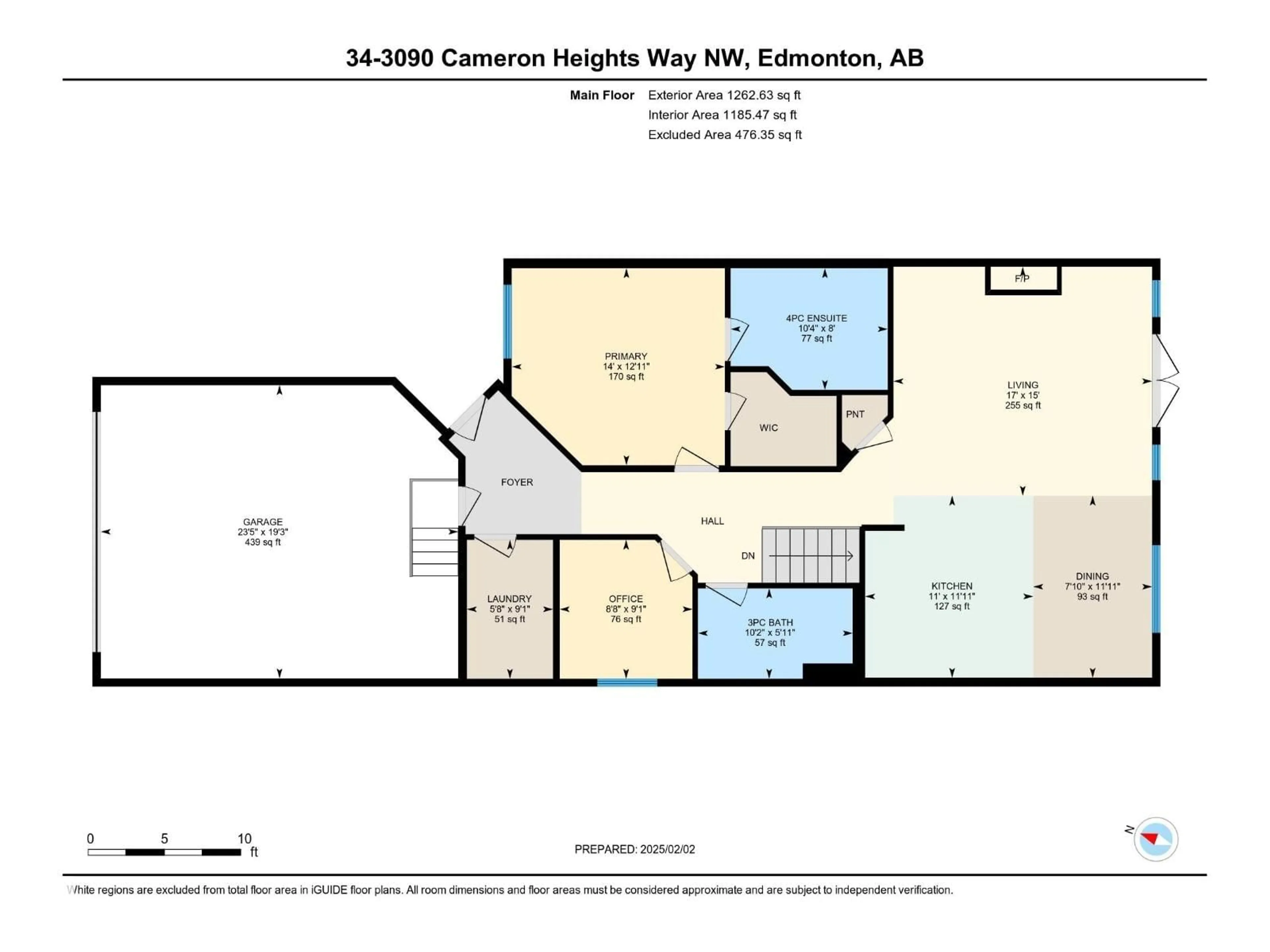 Floor plan for #34 - 3090 CAMERON HEIGHTS WY, Edmonton Alberta T6M0R1