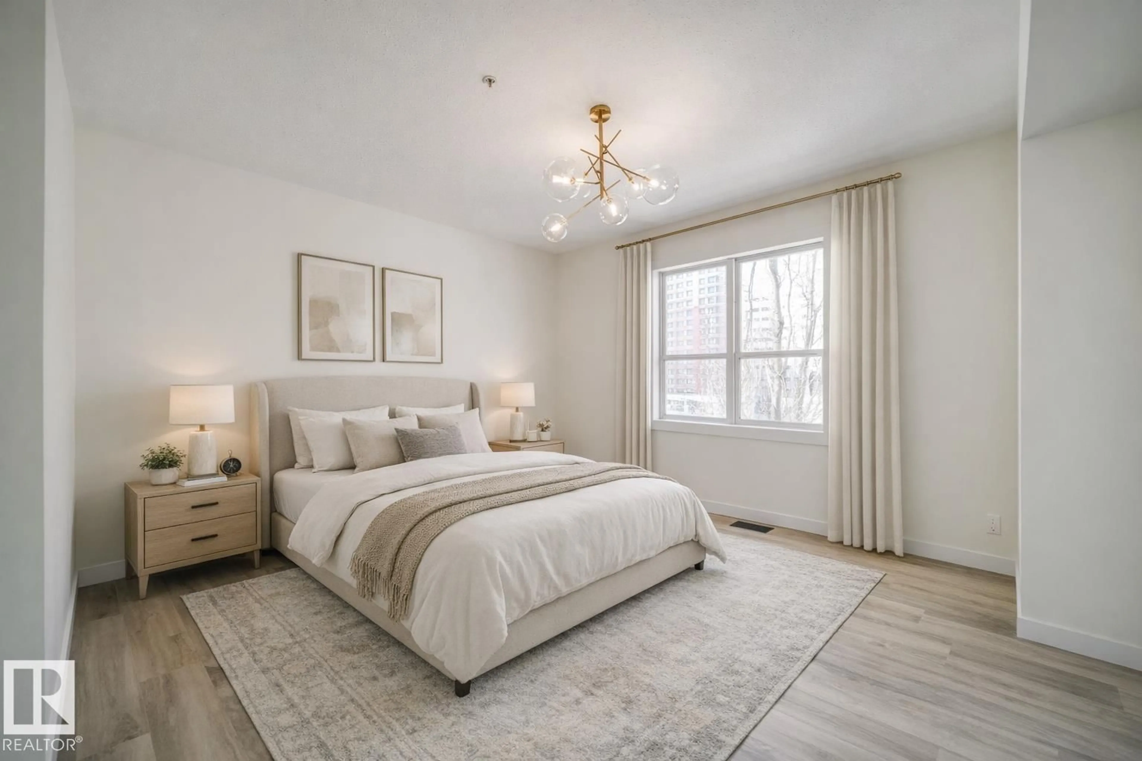 Bedroom with bed, unknown for NW - 532 110 ST, Edmonton Alberta T5K1J5