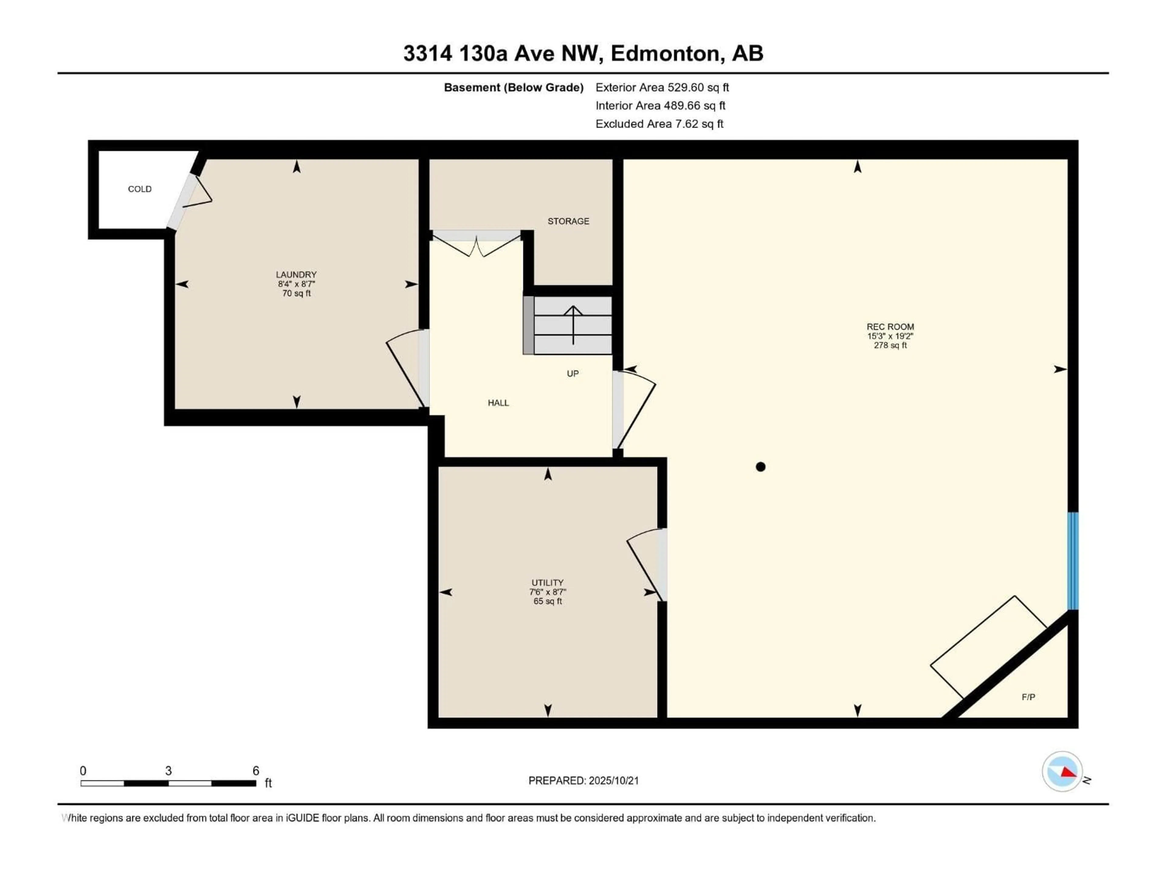 Floor plan for 3314 130A AV, Edmonton Alberta T5A3K3