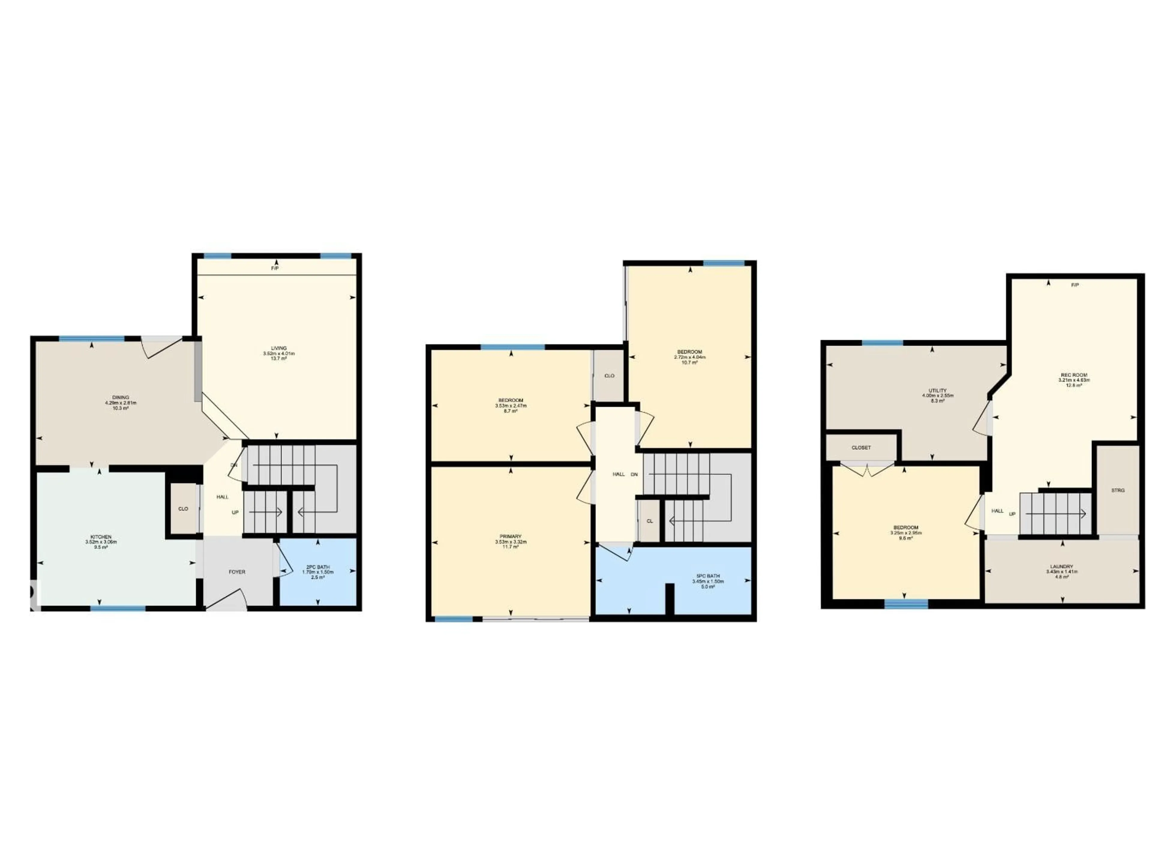 Floor plan for #9 - 1415 62 ST, Edmonton Alberta T6L4K1