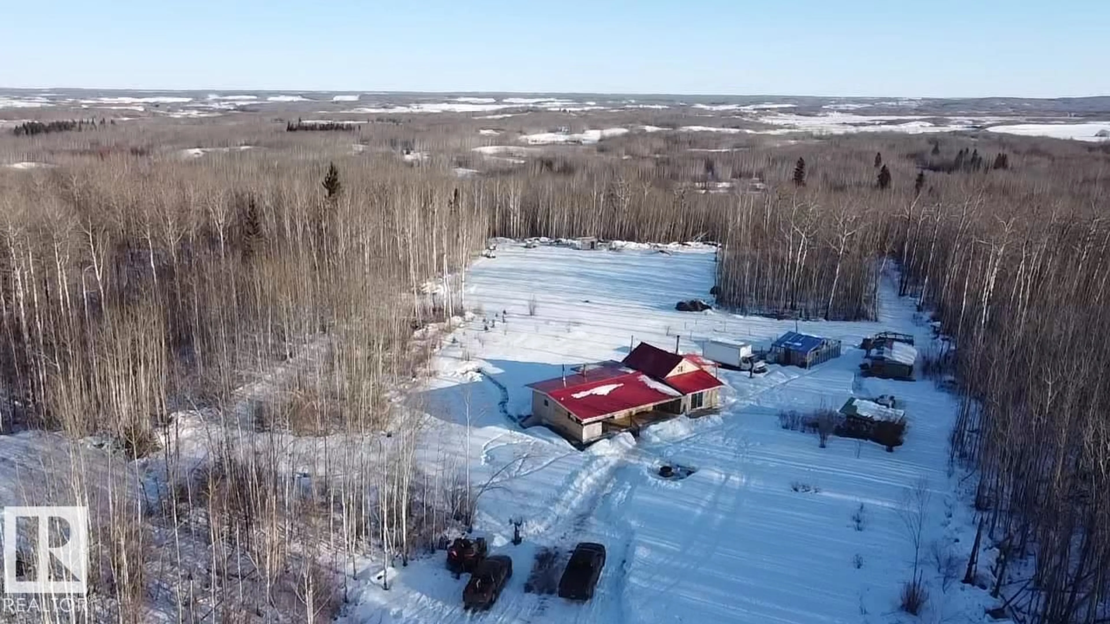 A pic from outside/outdoor area/front of a property/back of a property/a pic from drone, building for 7 13239 TWP 615 RD, Rural Smoky Lake County Alberta T0A0B1