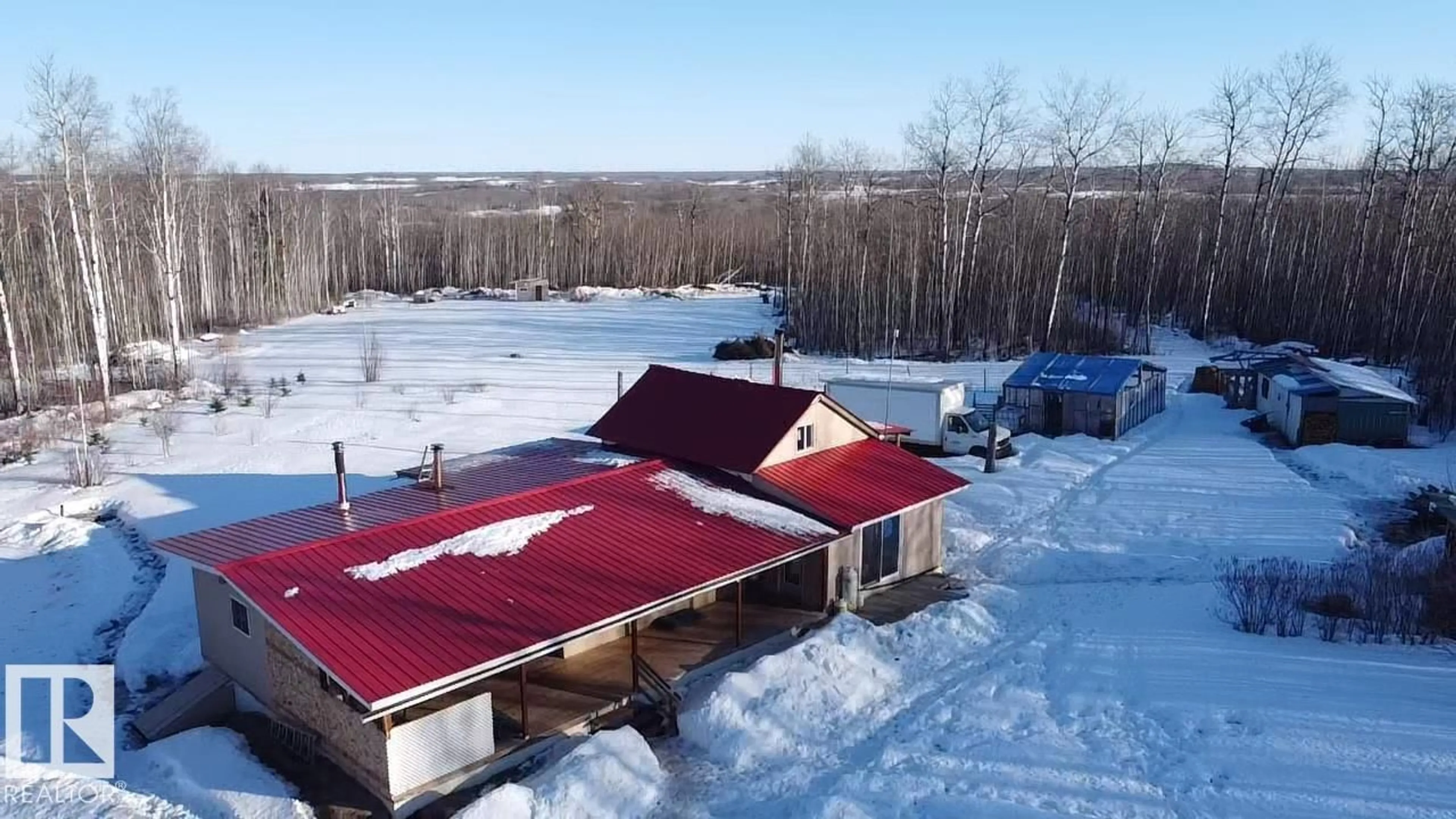 A pic from outside/outdoor area/front of a property/back of a property/a pic from drone, unknown for 7 13239 TWP 615 RD, Rural Smoky Lake County Alberta T0A0B1