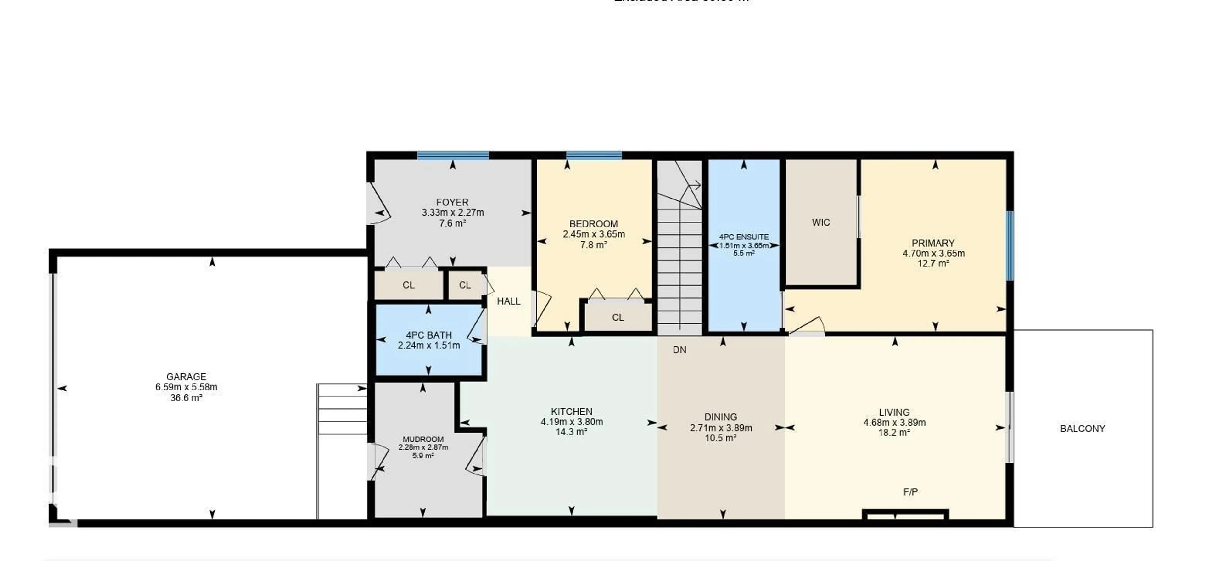 Floor plan for 605 BOULDER WD, Leduc Alberta T9E1M1