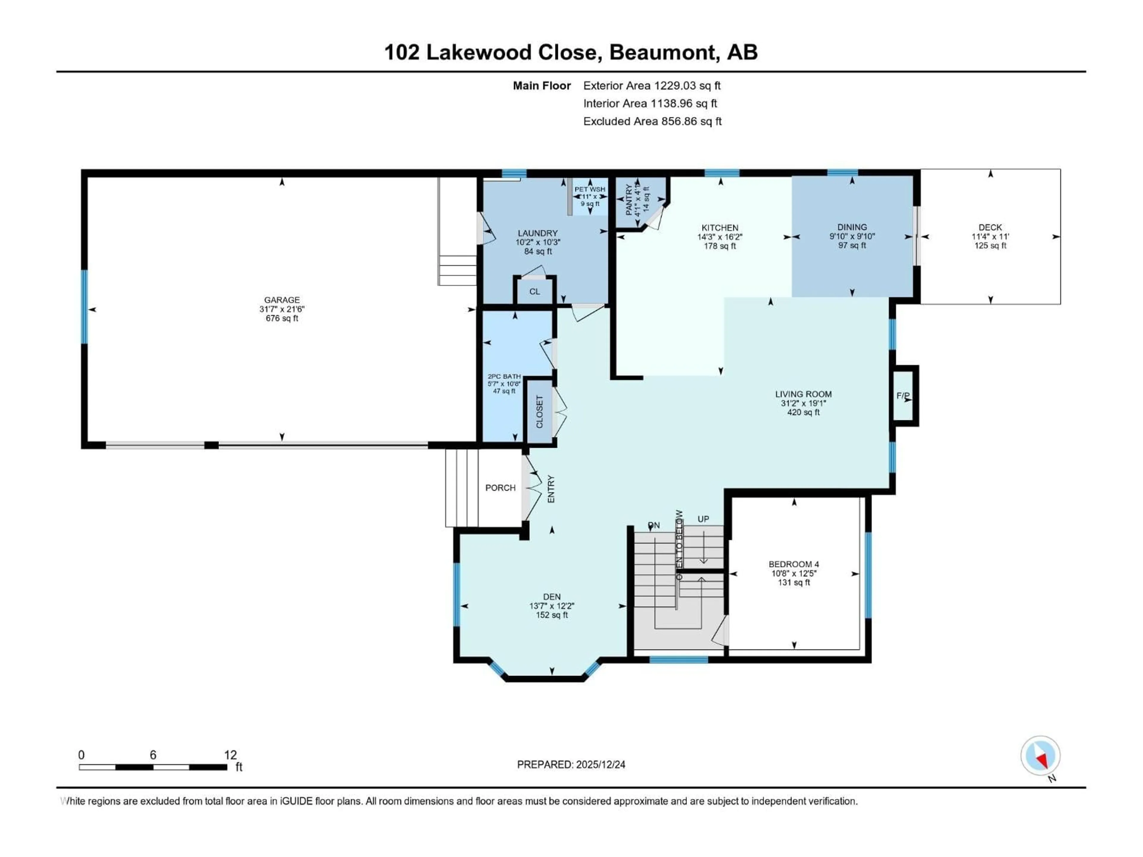Floor plan for 102 LAKEWOOD CL, Beaumont Alberta T4X0B5