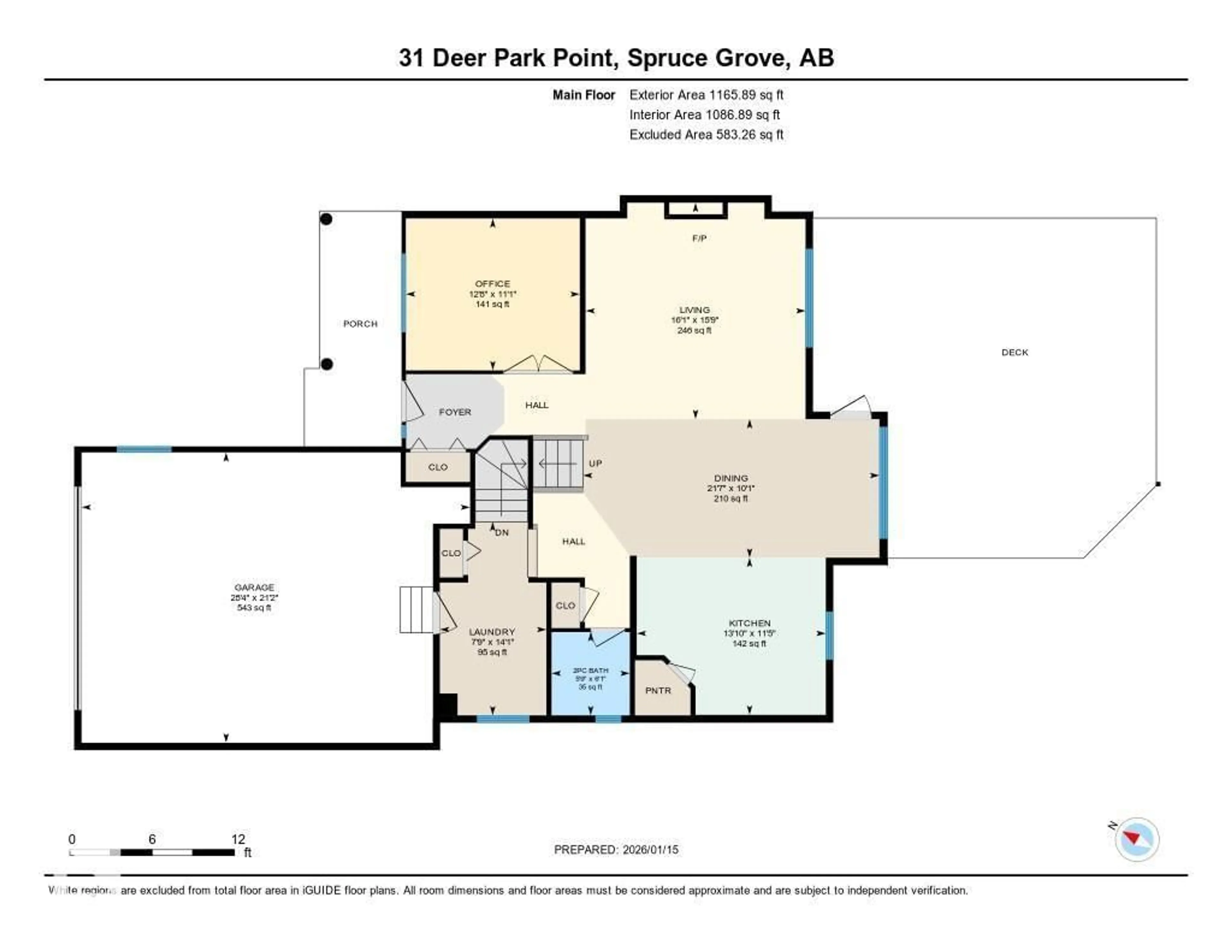 Floor plan for 31 DEER PARK PT, Spruce Grove Alberta T7X4N6