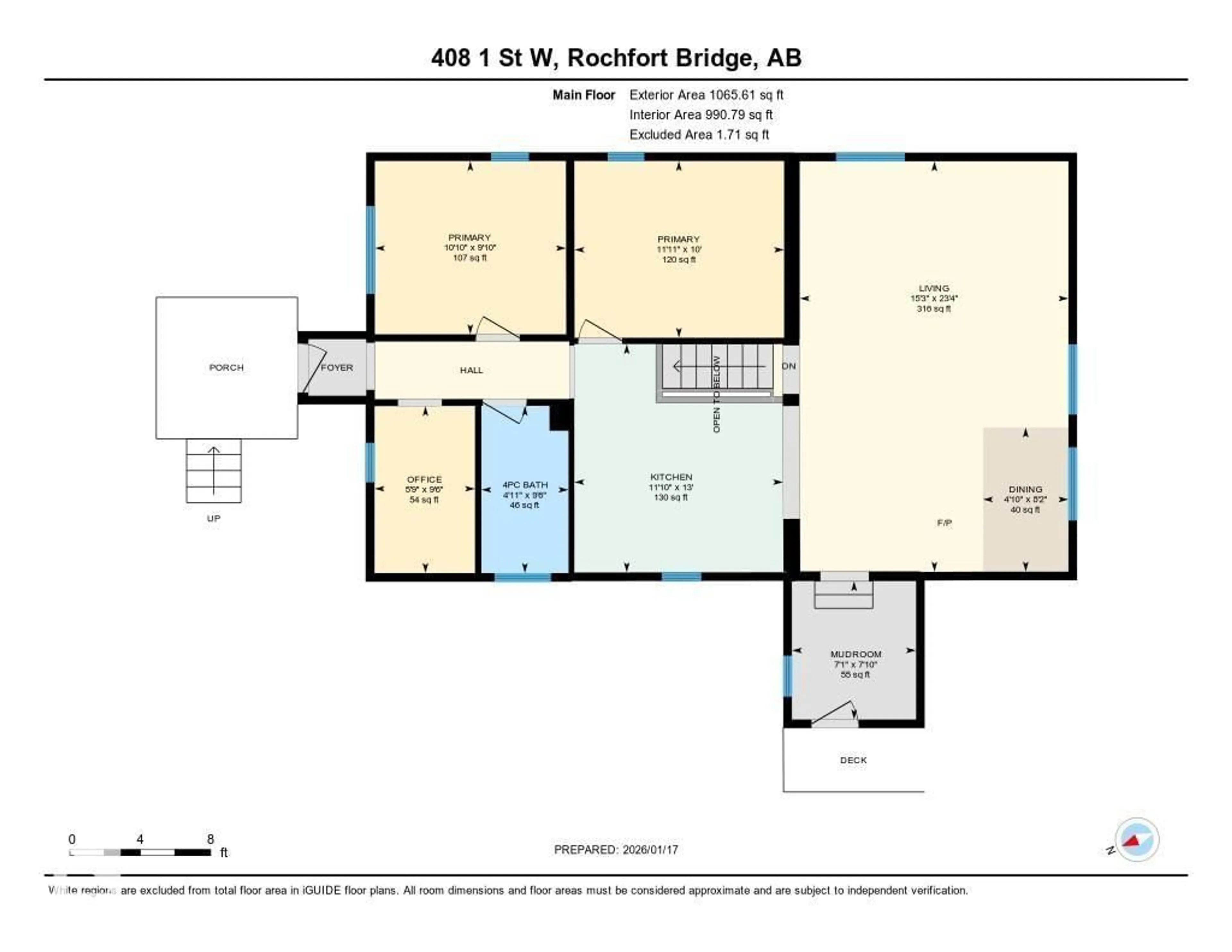 Floor plan for #408 - 57115 RGE ROAD 80, Rochfort Bridge Alberta T0E1Y0
