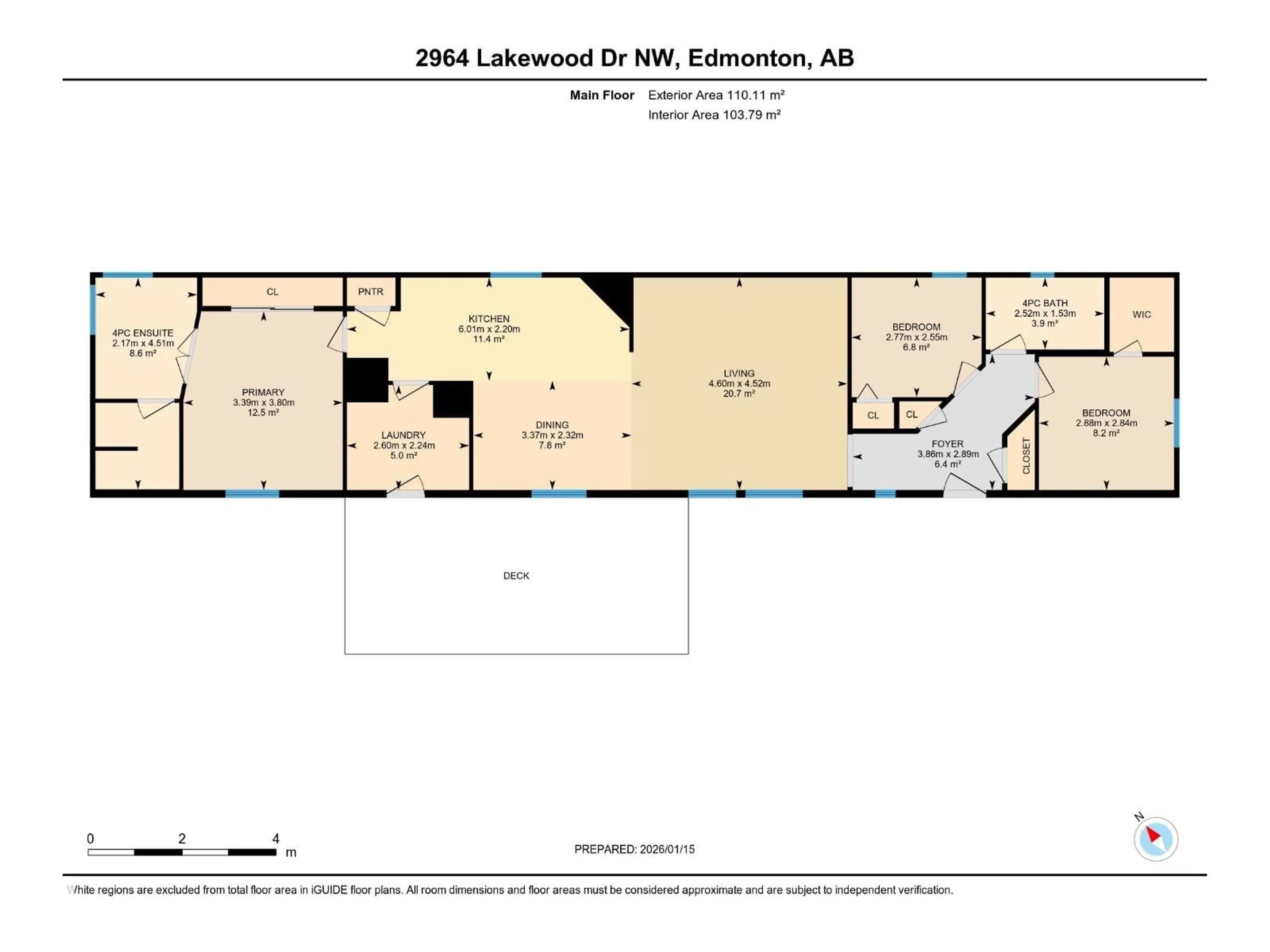 Floor plan for 2964 LAKEWOOD DR, Edmonton Alberta T5S1T7