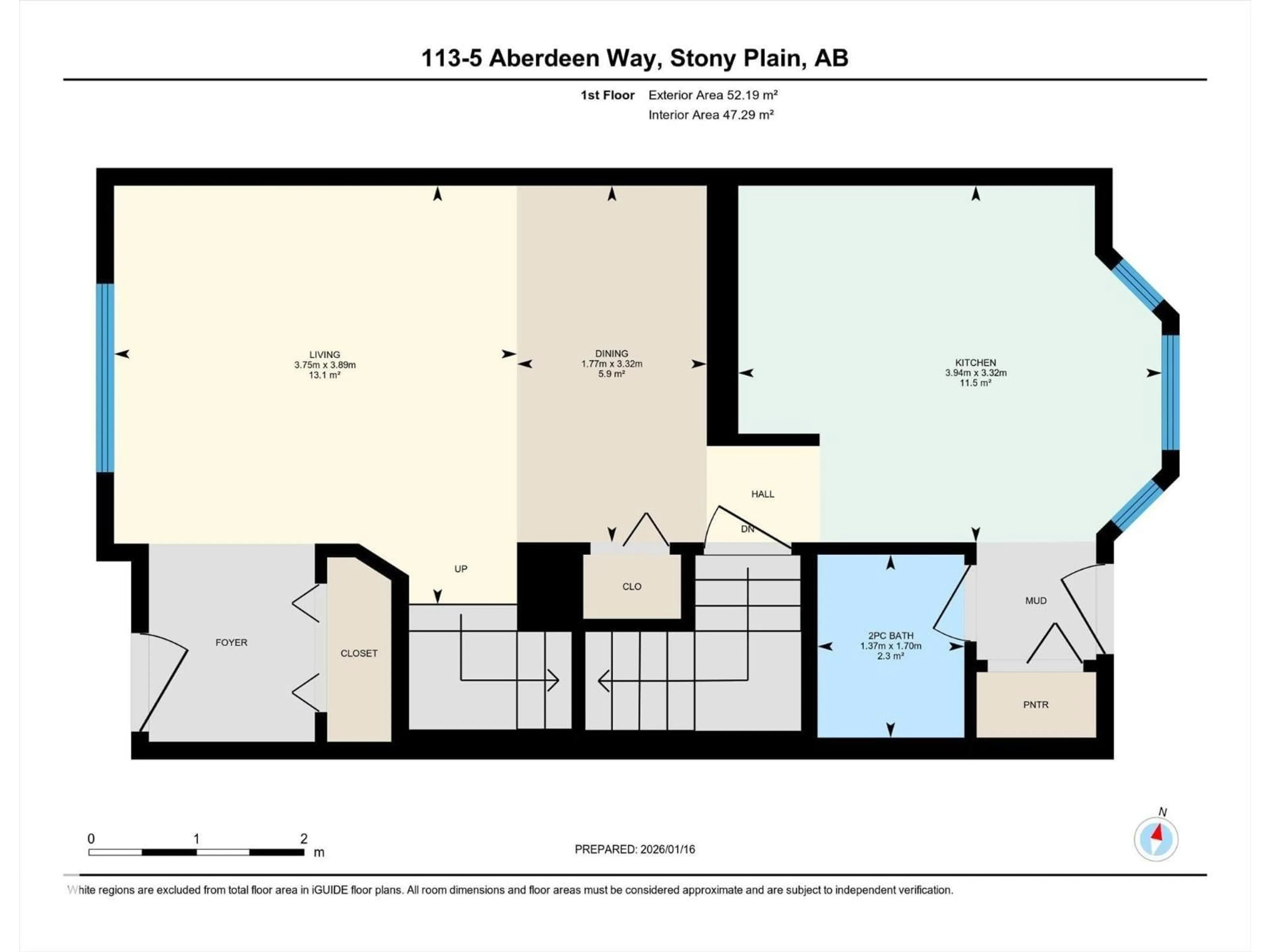 Floor plan for #113 - 113 ABERDEEN WY, Stony Plain Alberta T7Z1N1