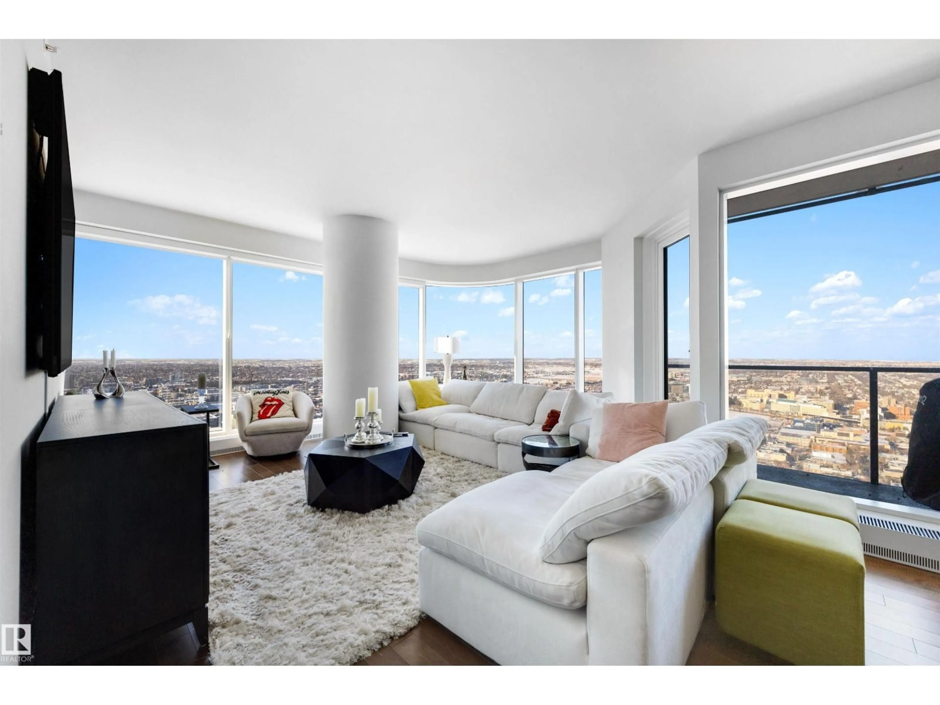 Living room with furniture, unknown for 4001 10360 102 ST NW, Edmonton Alberta T5K0K6