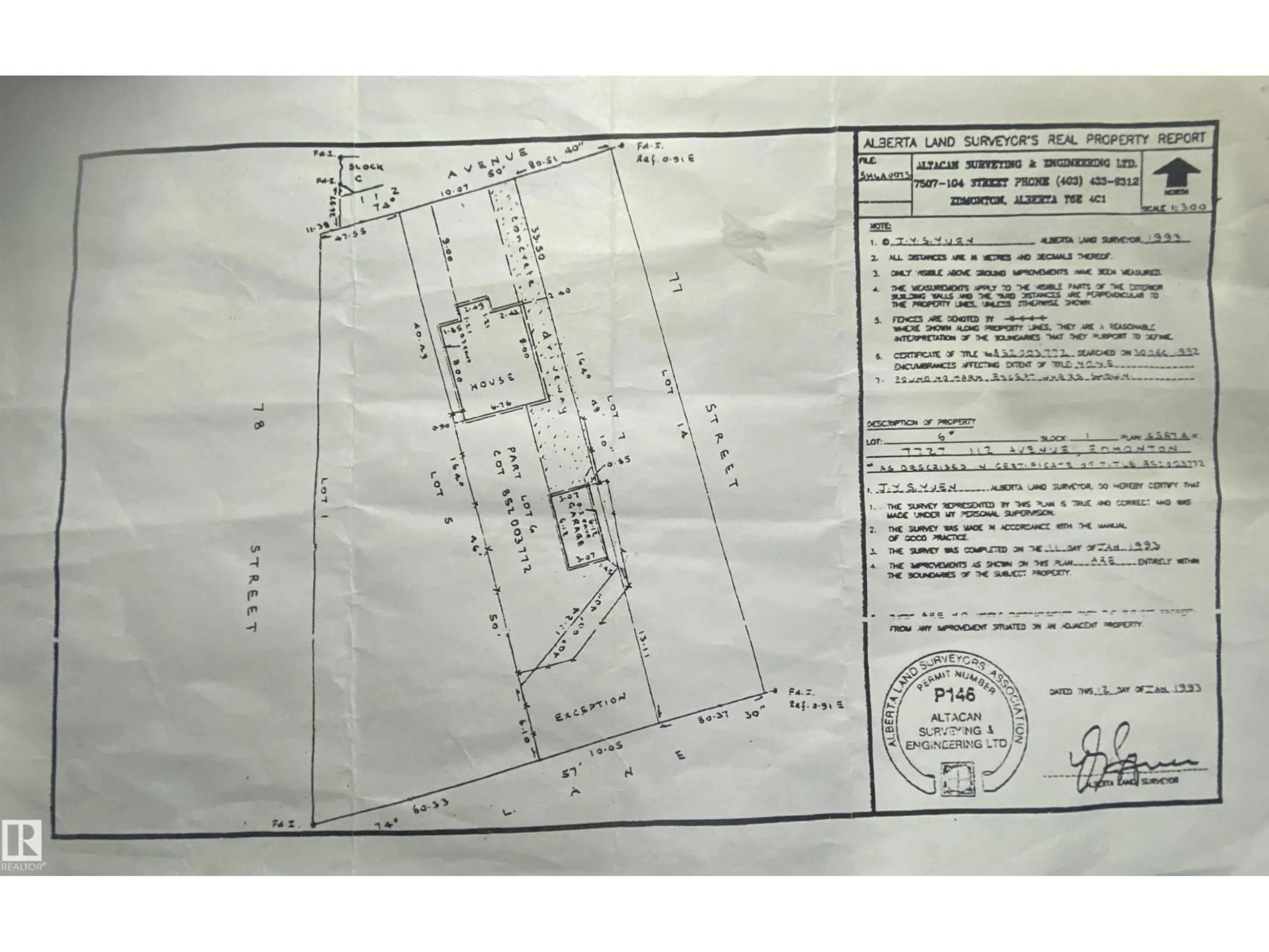 Picture of a map for NW - 7727 112S AV, Edmonton Alberta T5B0H5