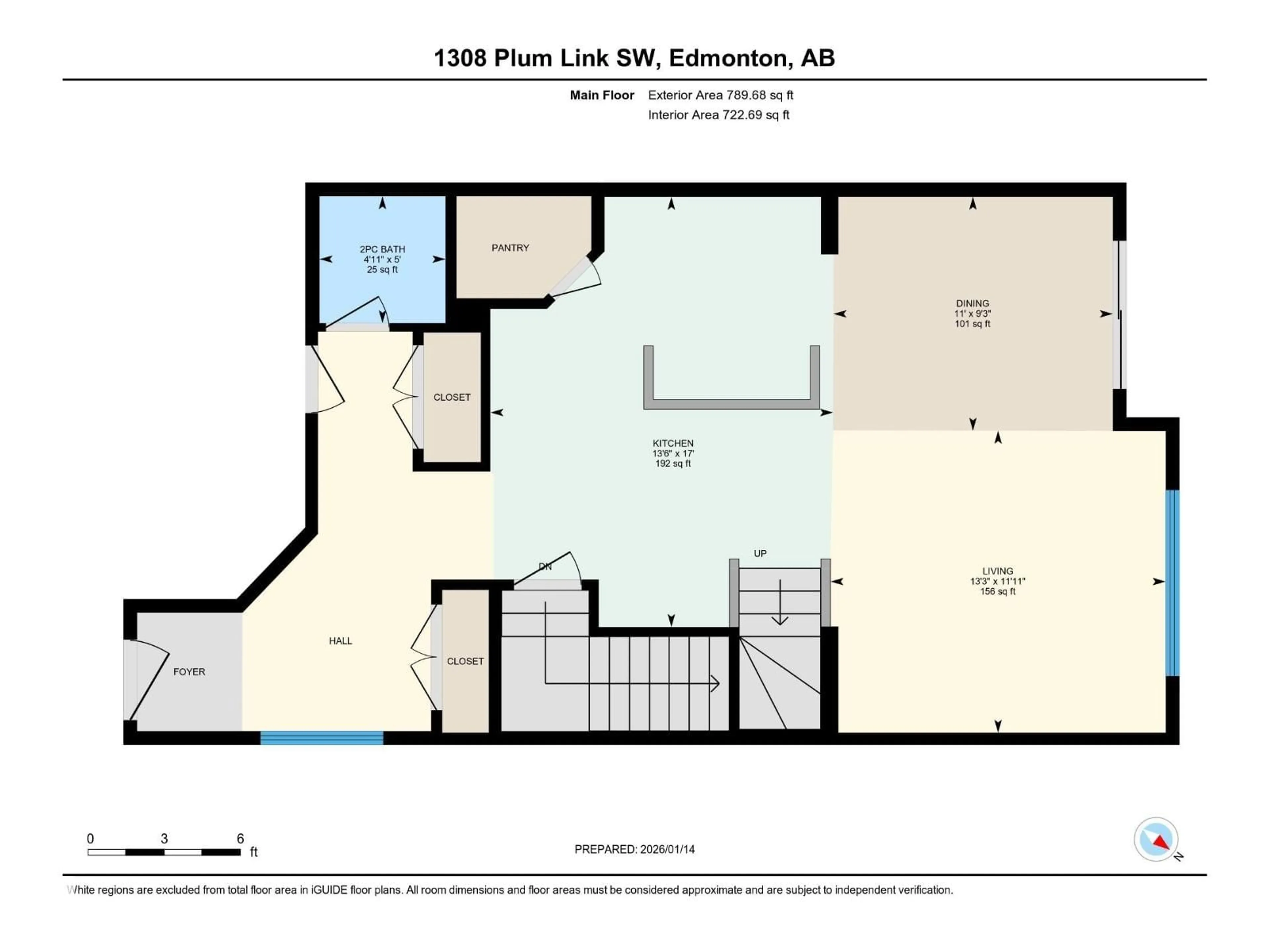 Floor plan for SW - 1308 PLUM LINK LI, Edmonton Alberta T6X0S4