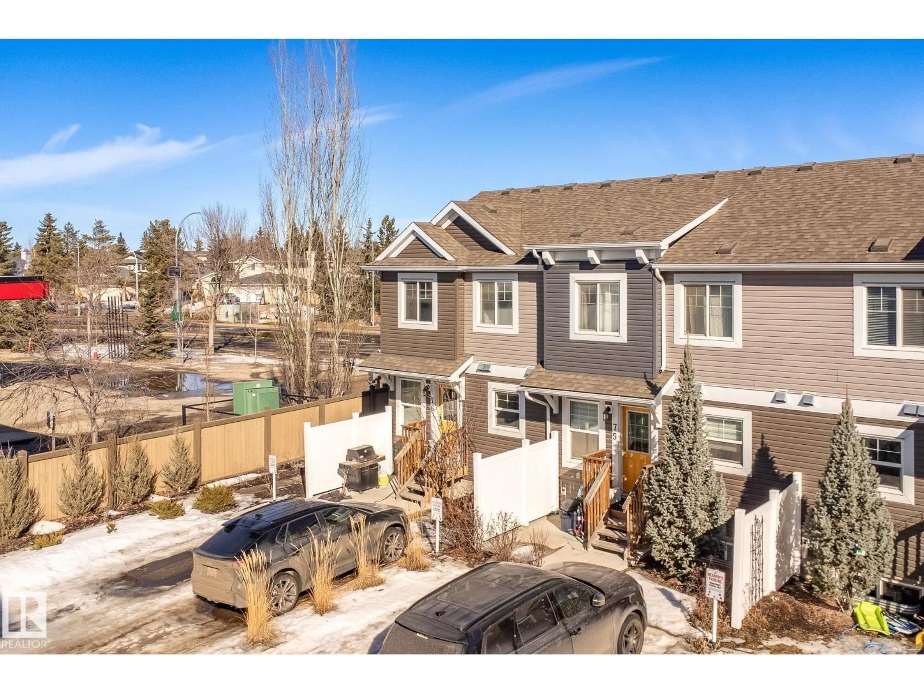 A pic from outside/outdoor area/front of a property/back of a property/a pic from drone, mountain view for #76 - 330 BULYEA RD, Edmonton Alberta T6R0W8