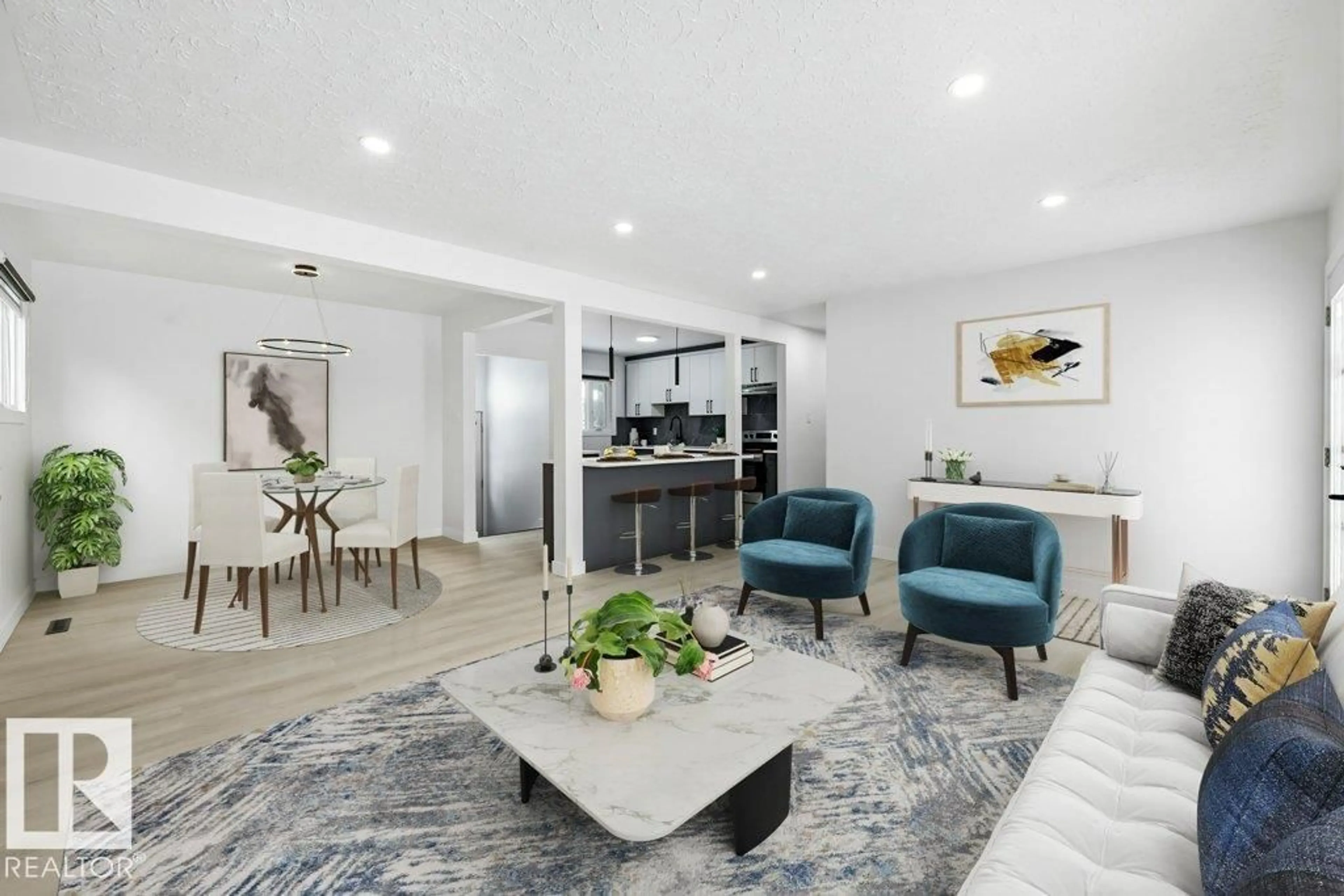 Living room with furniture, unknown for 16206 83 AV, Edmonton Alberta T5R3V5