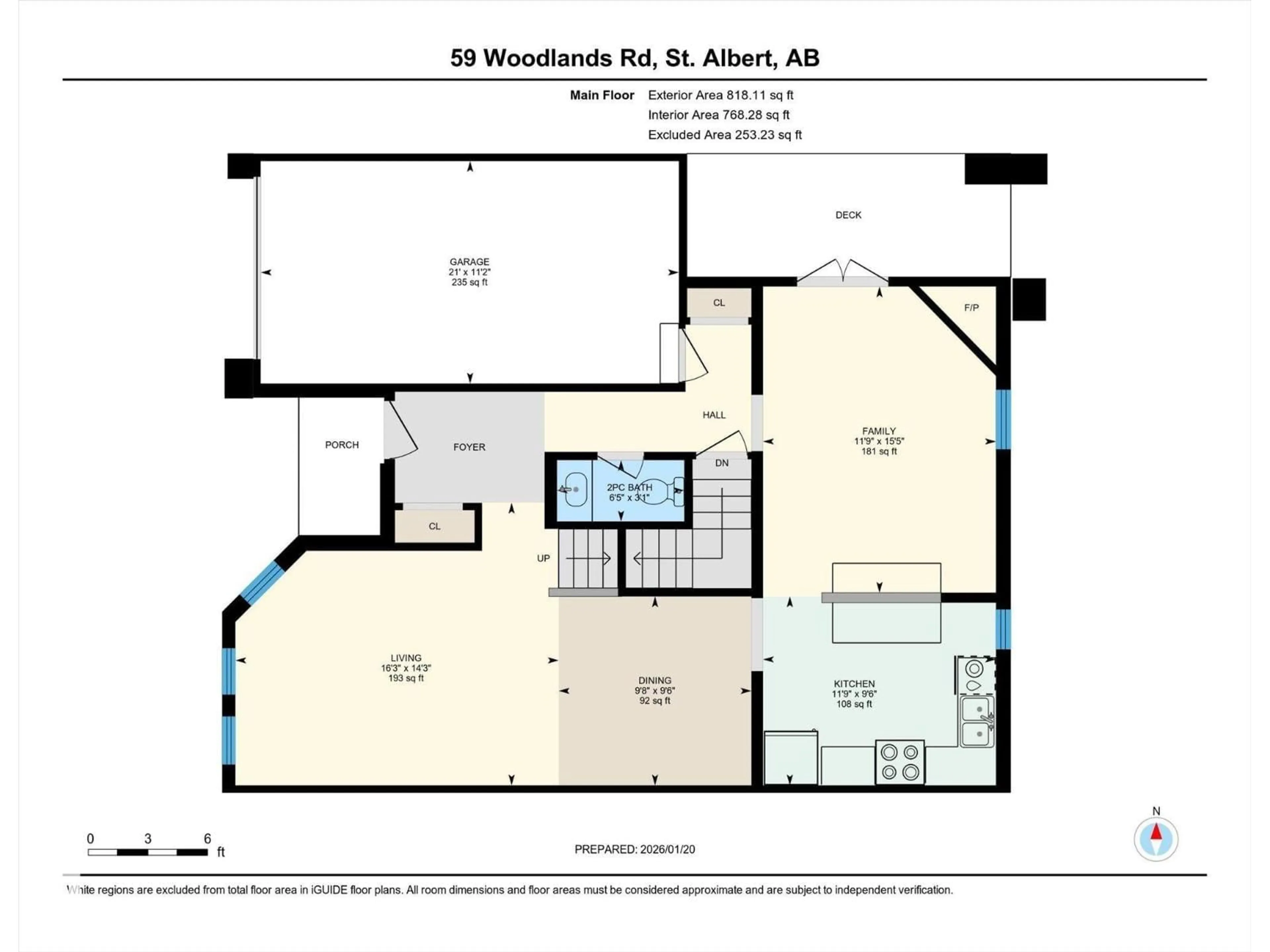 Floor plan for 59 WOODLANDS RD, St. Albert Alberta T8N3G8