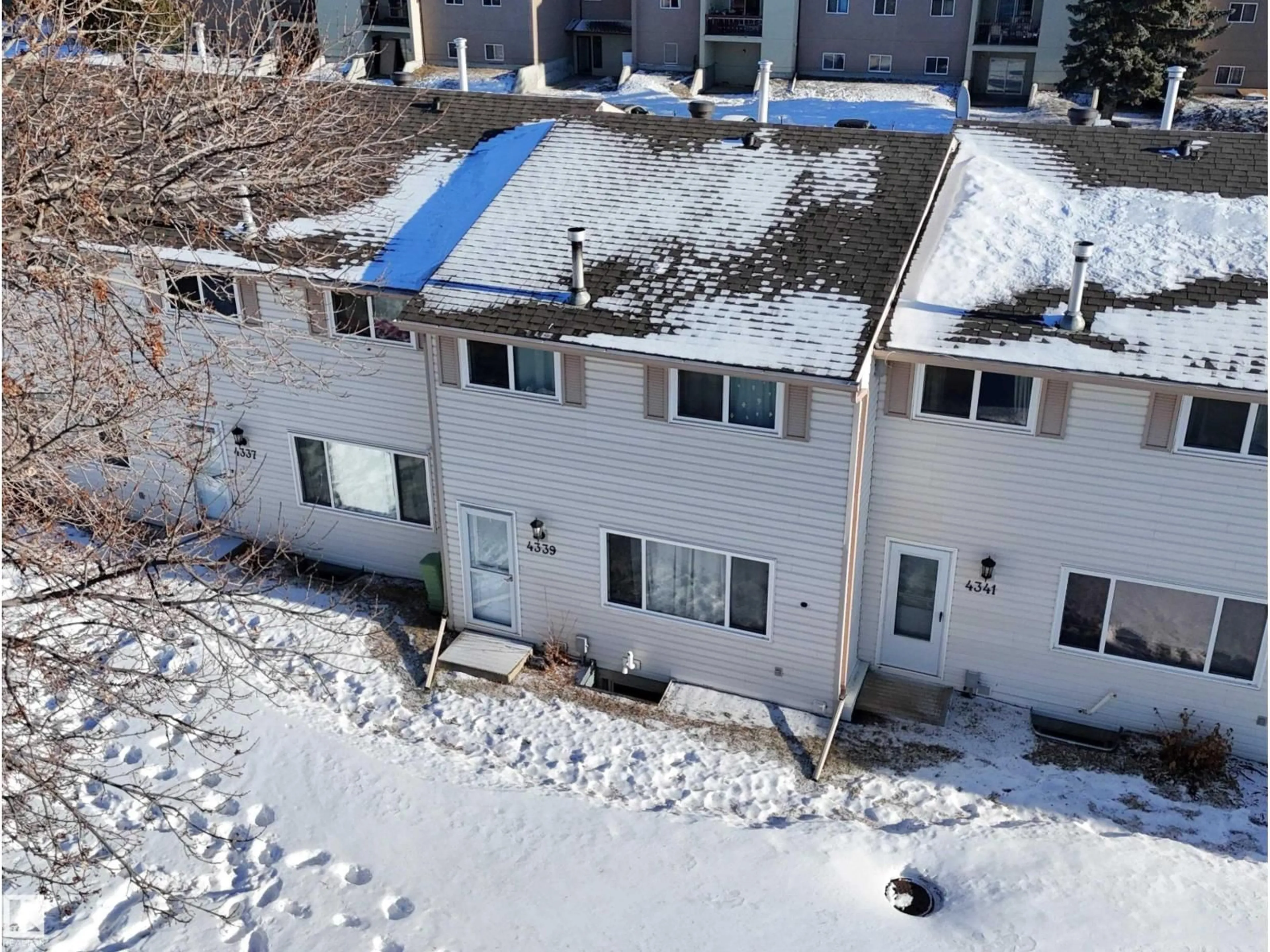 A pic from outside/outdoor area/front of a property/back of a property/a pic from drone, building for 4339 46 ST, Stony Plain Alberta T7Z1J5