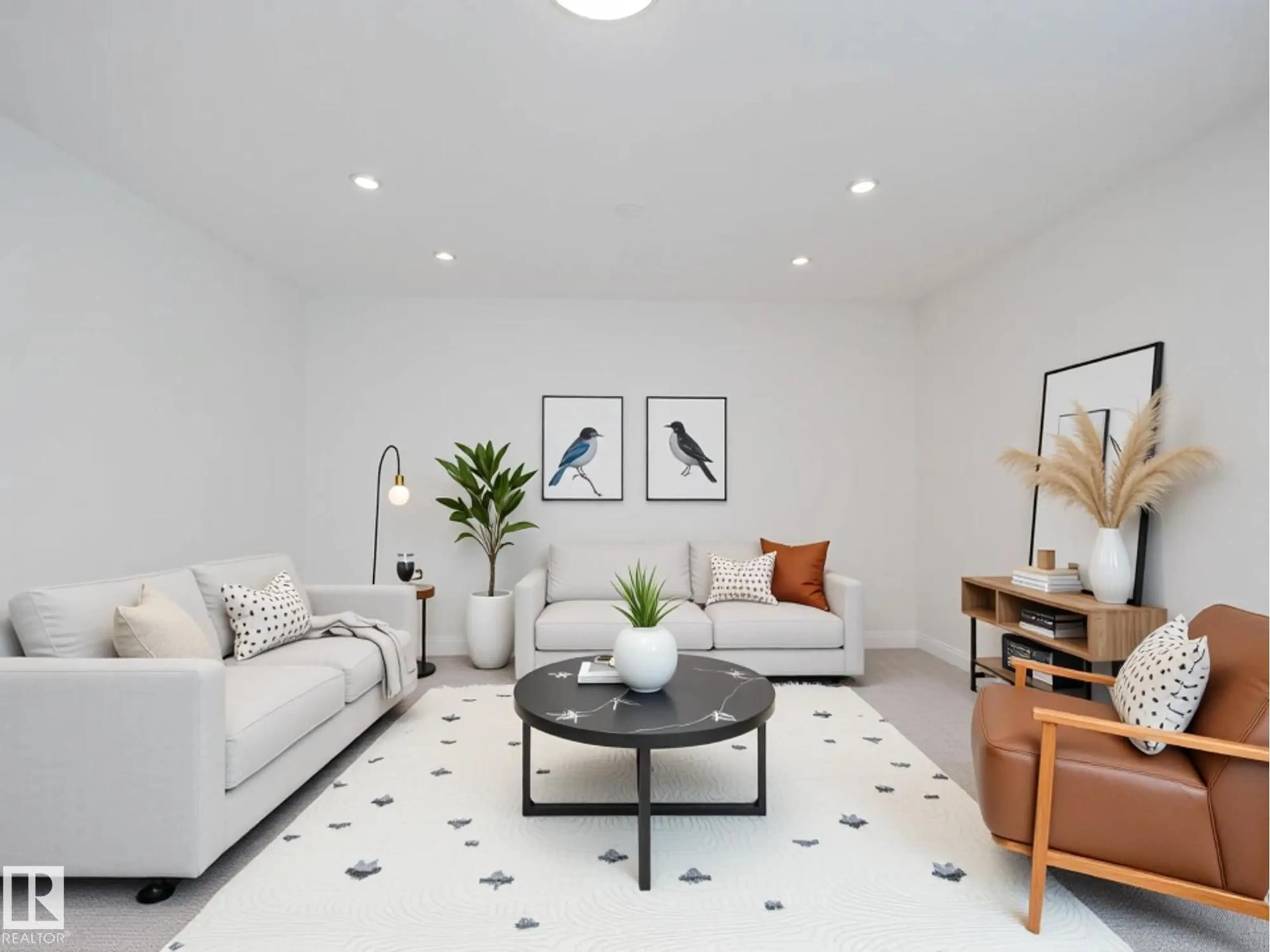 Living room with furniture, unknown for NW - 20719 24 AV, Edmonton Alberta T6M2C4