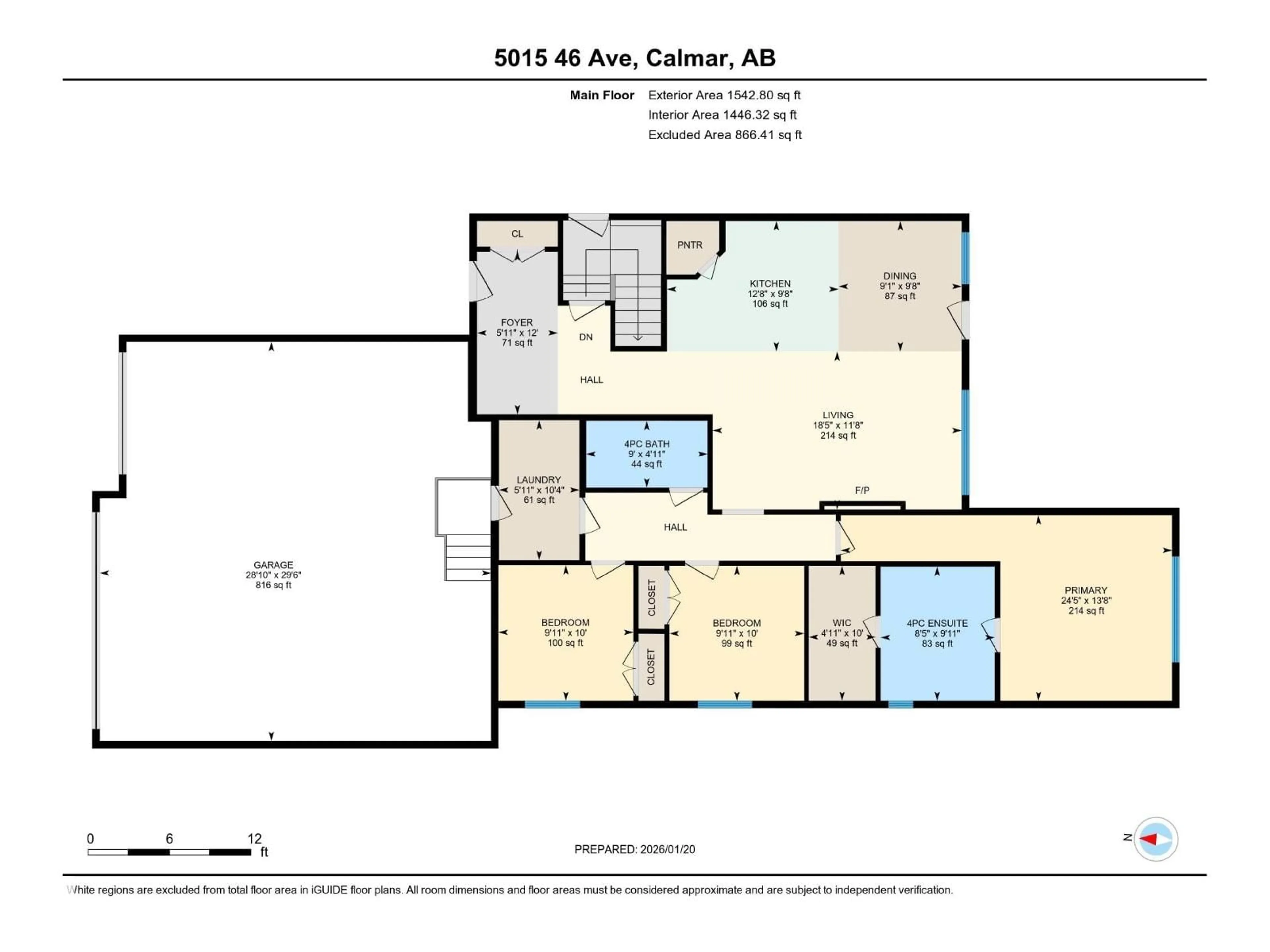 Floor plan for 5015 46 AVE, Calmar Alberta T0C0V0