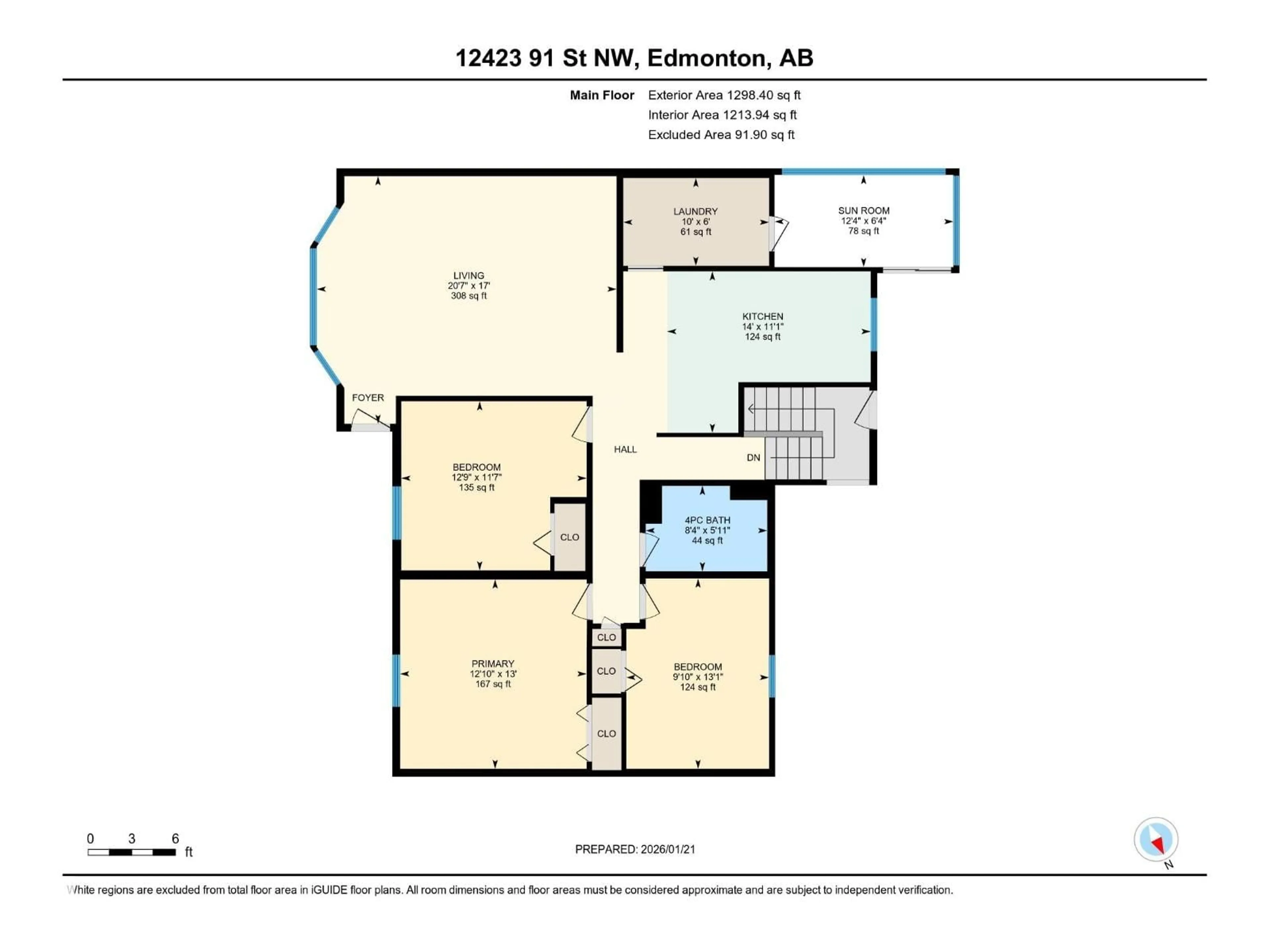 Floor plan for NW - 12423 91 ST, Edmonton Alberta T5B4C7