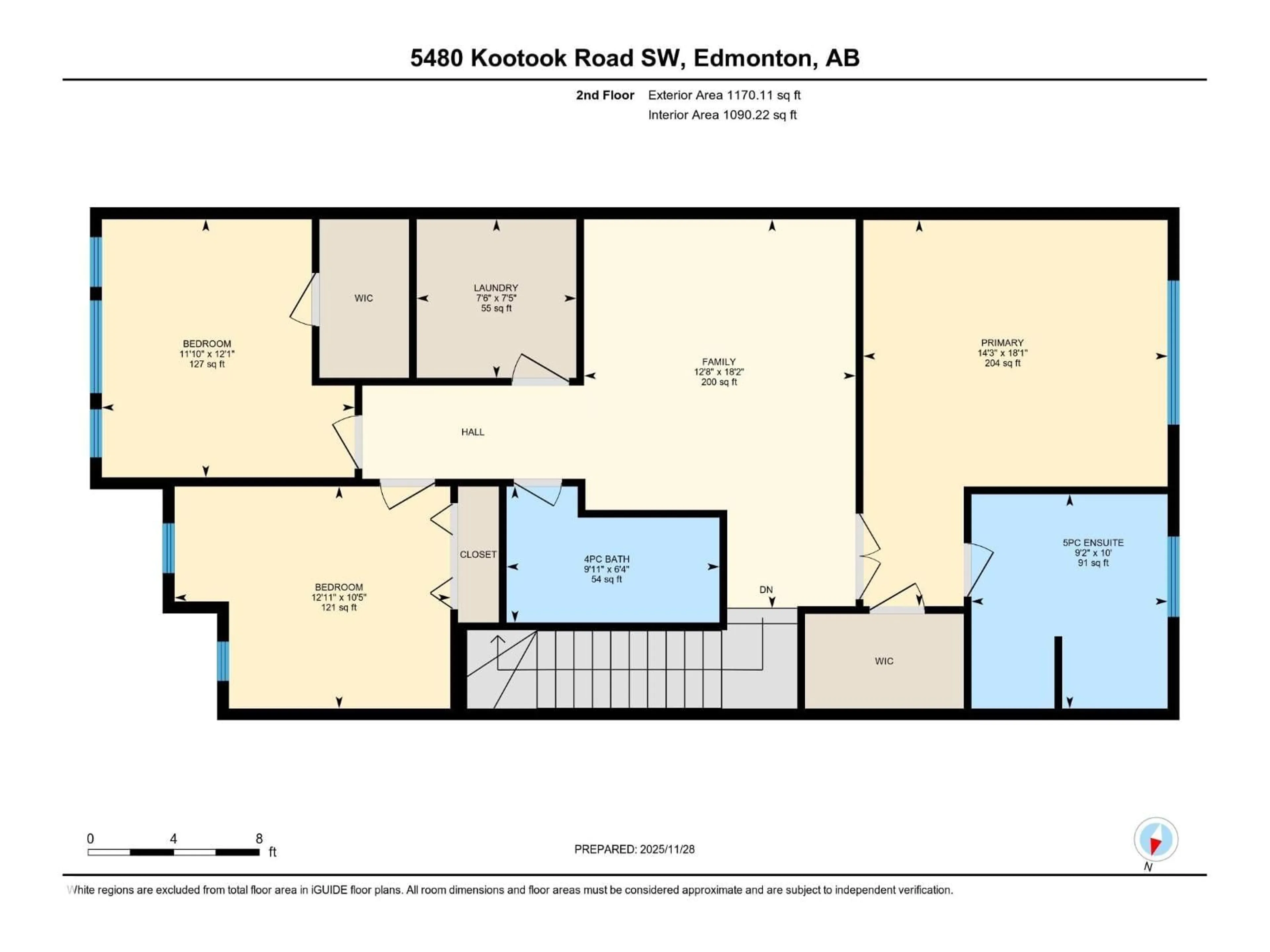 Floor plan for 5480 KOOTOOK RD, Edmonton Alberta T6W2Z5