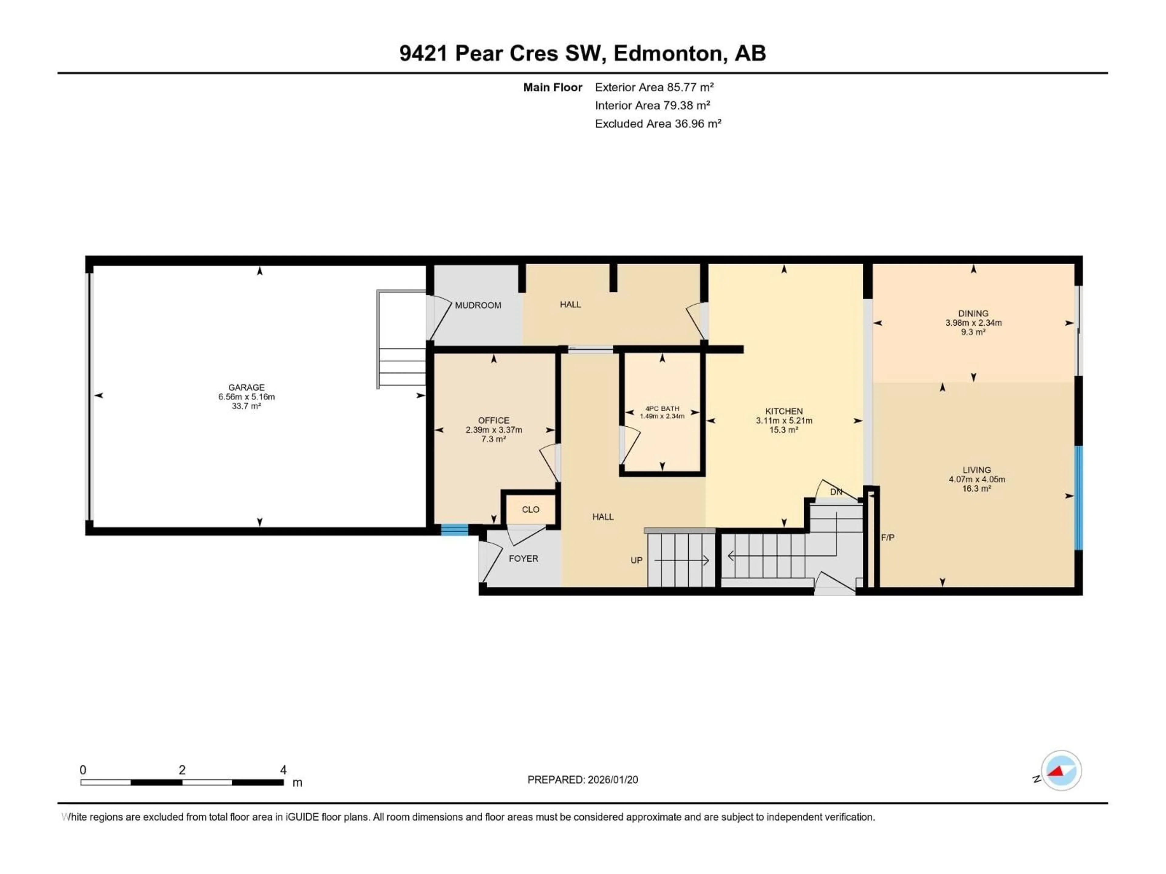 Floor plan for 9421 PEAR CR, Edmonton Alberta T6X2Z5