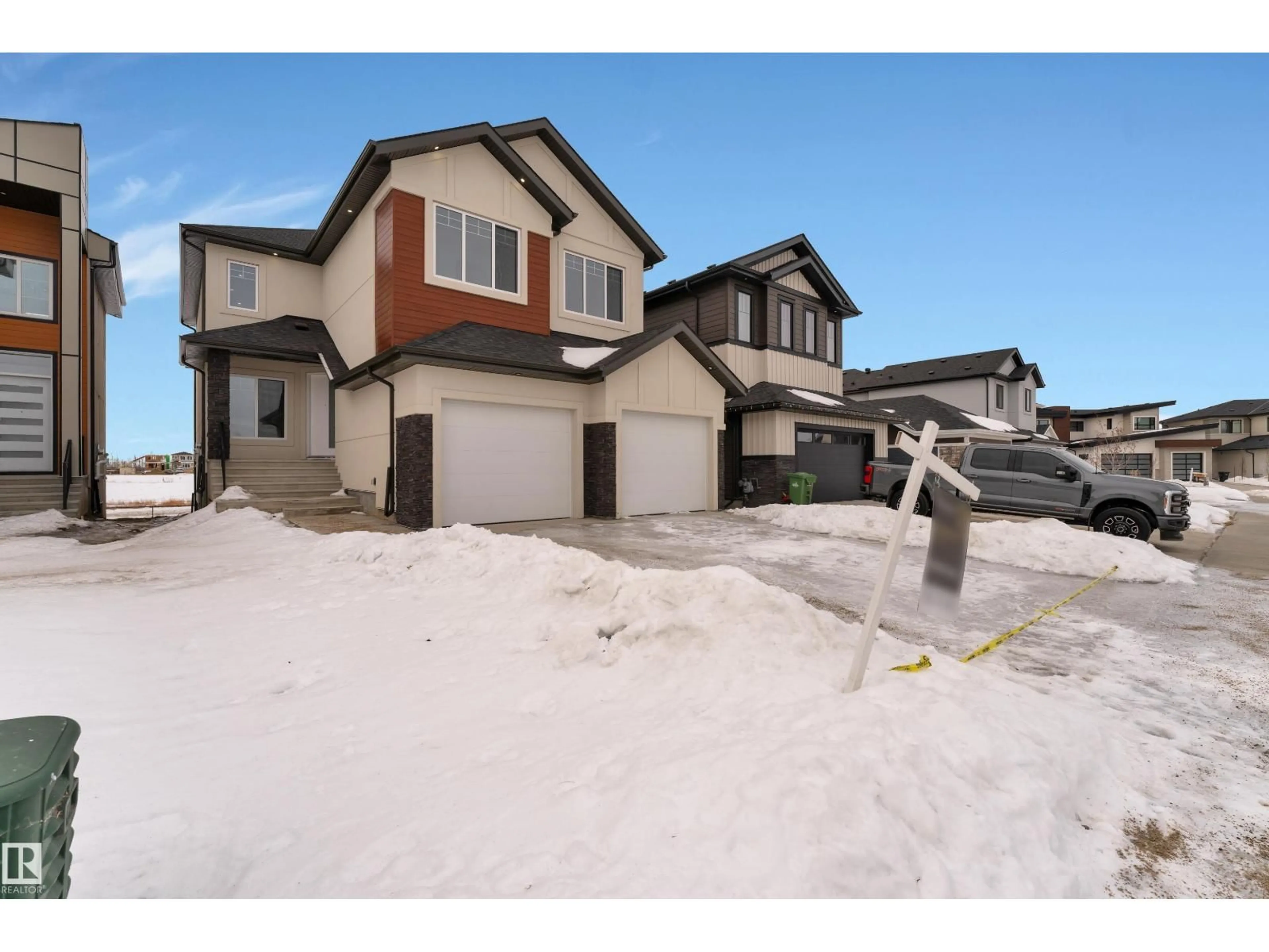 A pic from outside/outdoor area/front of a property/back of a property/a pic from drone, street for 144 EDGEWATER CI, Leduc Alberta T9E1K5