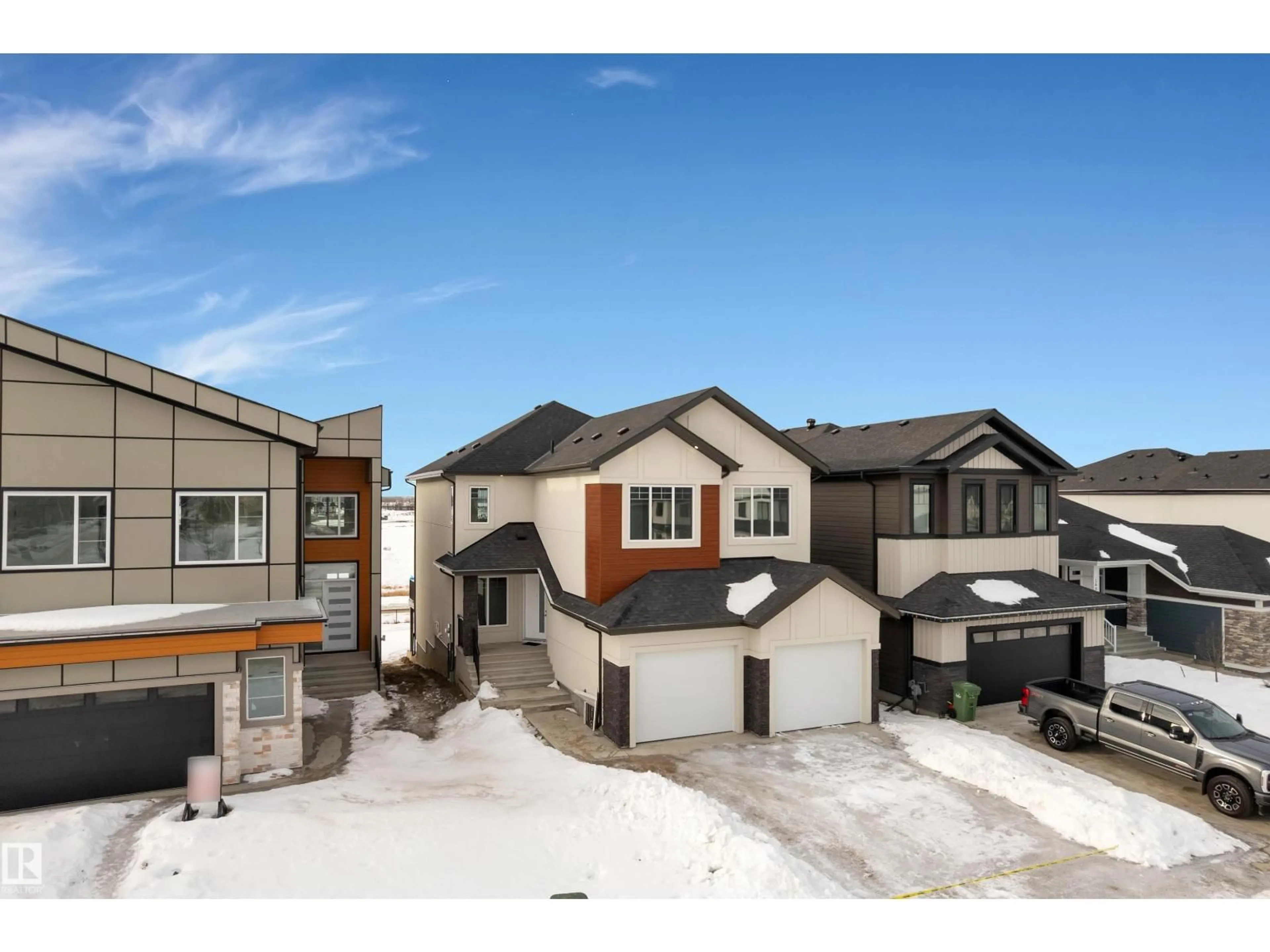 A pic from outside/outdoor area/front of a property/back of a property/a pic from drone, street for 144 EDGEWATER CI, Leduc Alberta T9E1K5