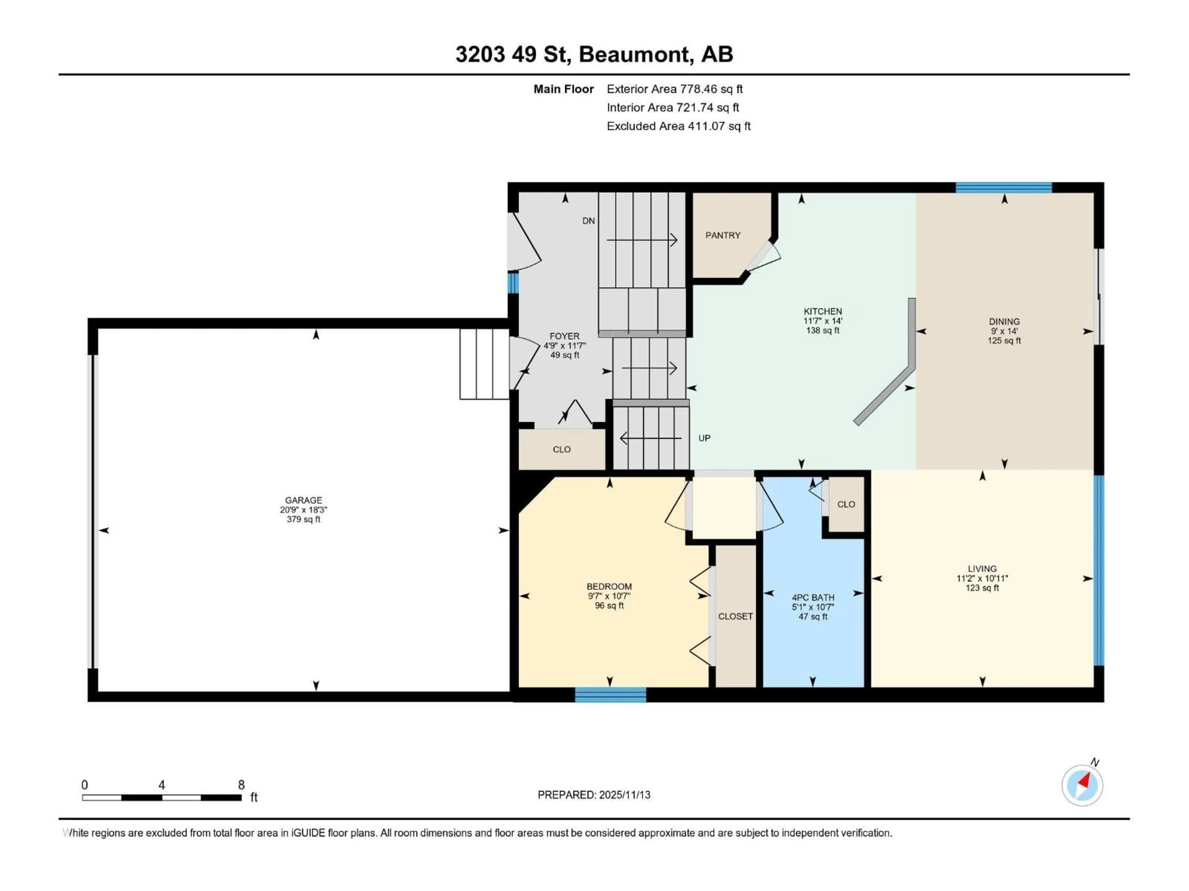Floor plan for 3203 49 ST, Beaumont Alberta T4X1R6