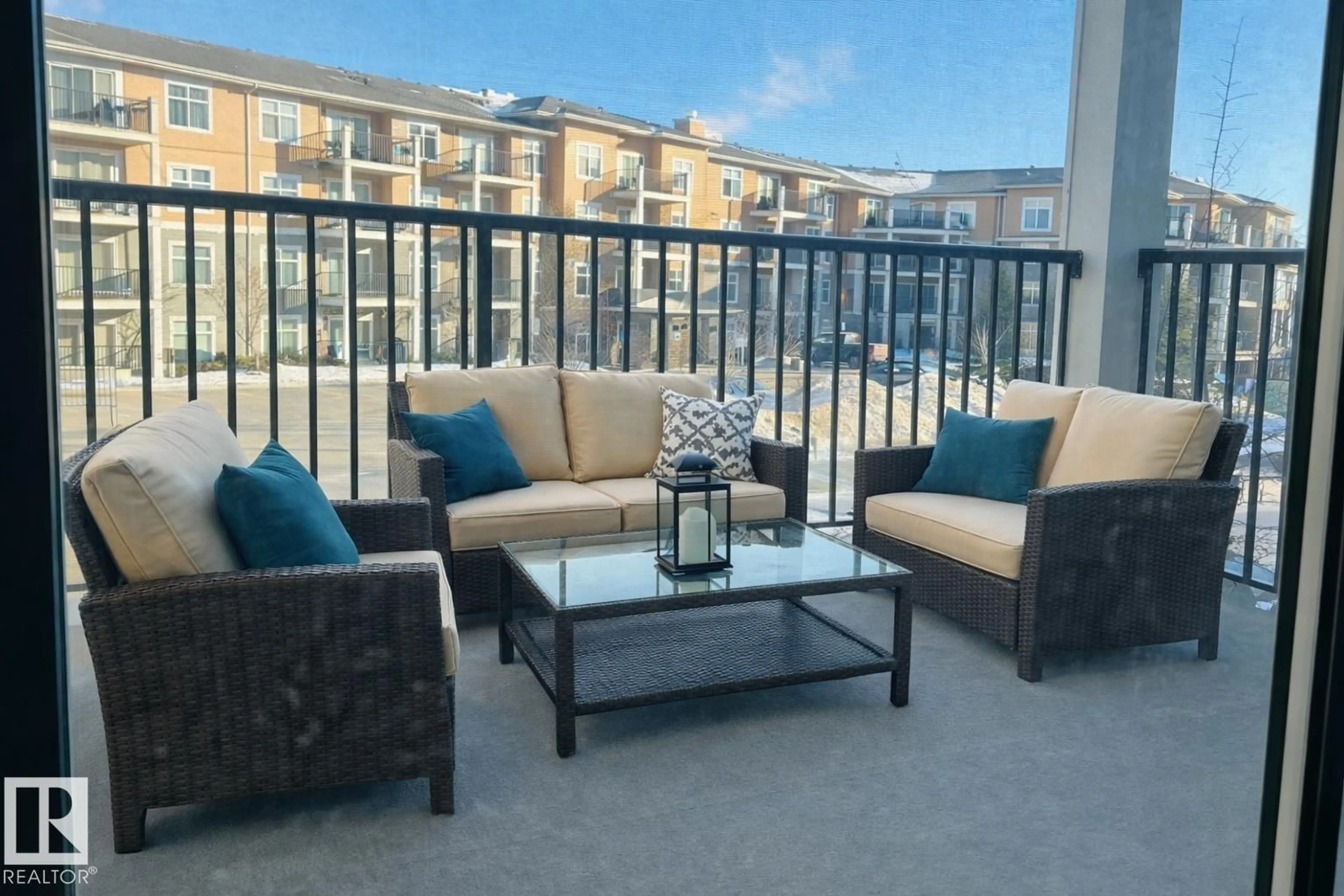 Patio, water/lake/river/ocean view for 229 6076 SCHONSEE WY NW, Edmonton Alberta T5Z0K8