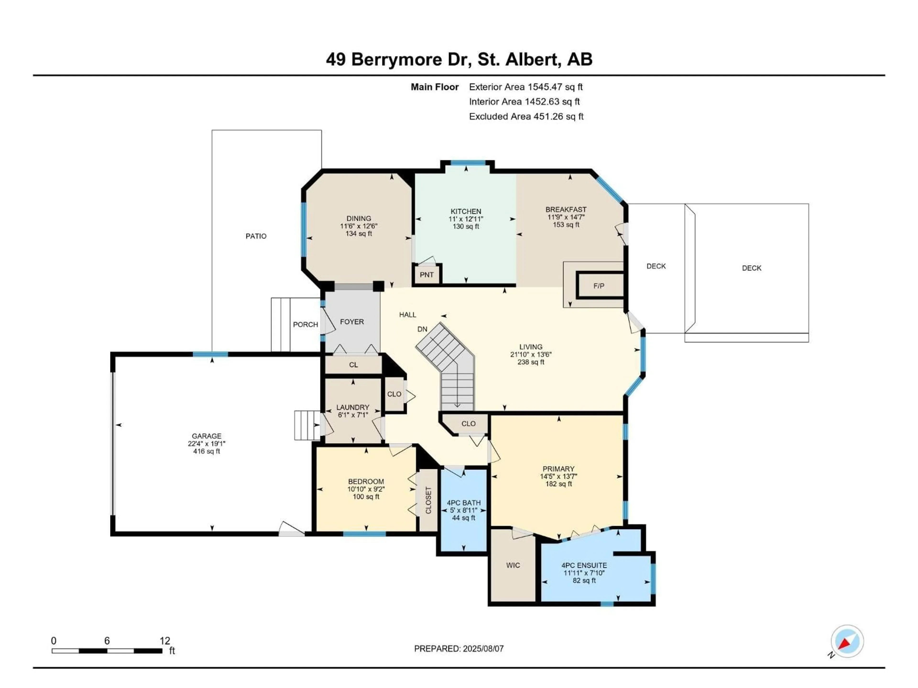 Floor plan for 49 BERRYMORE DR, St. Albert Alberta T8N6B8