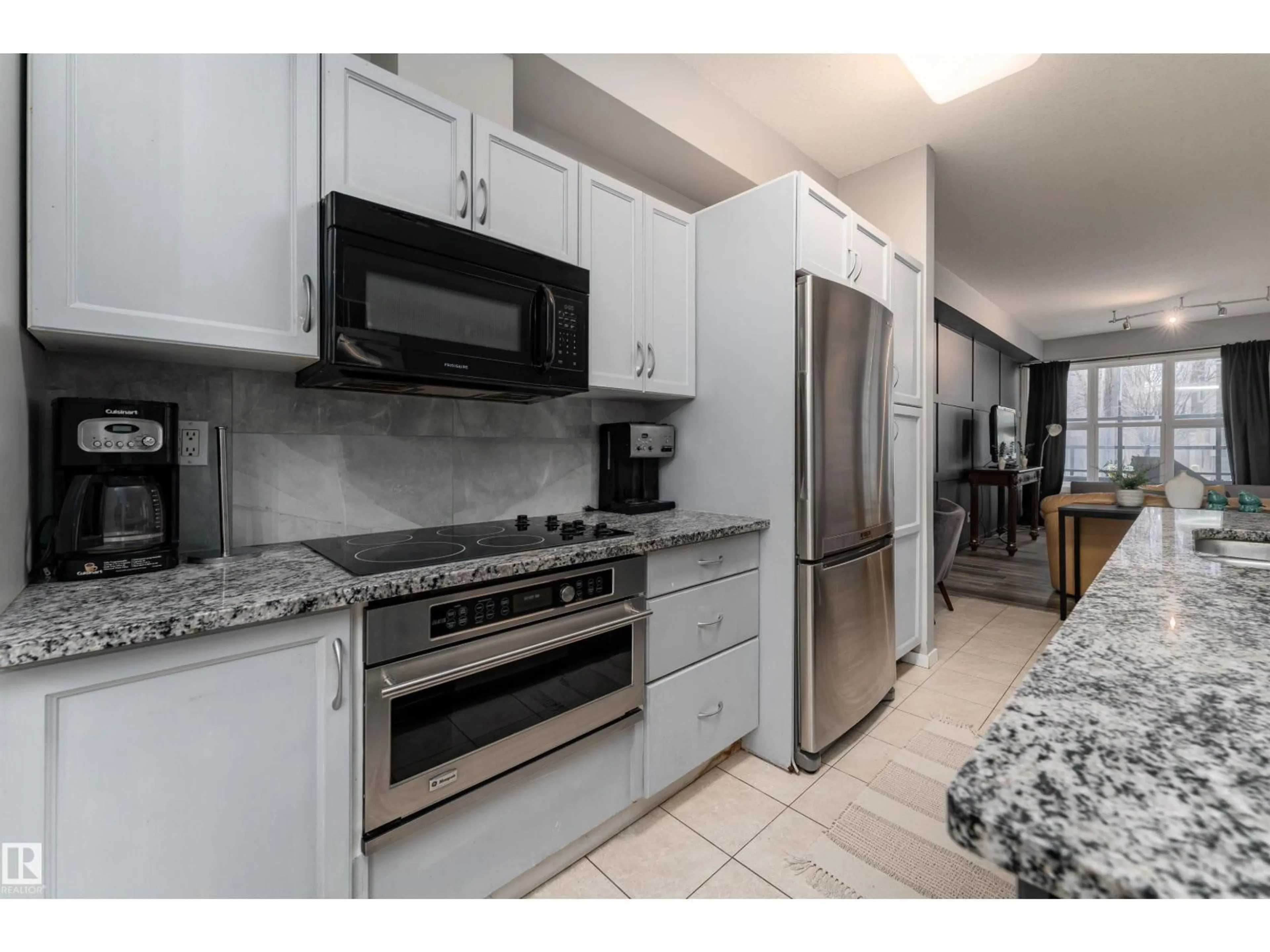 Standard kitchen, ceramic/tile floor for #108 - 8619 111 ST, Edmonton Alberta T6G2W1
