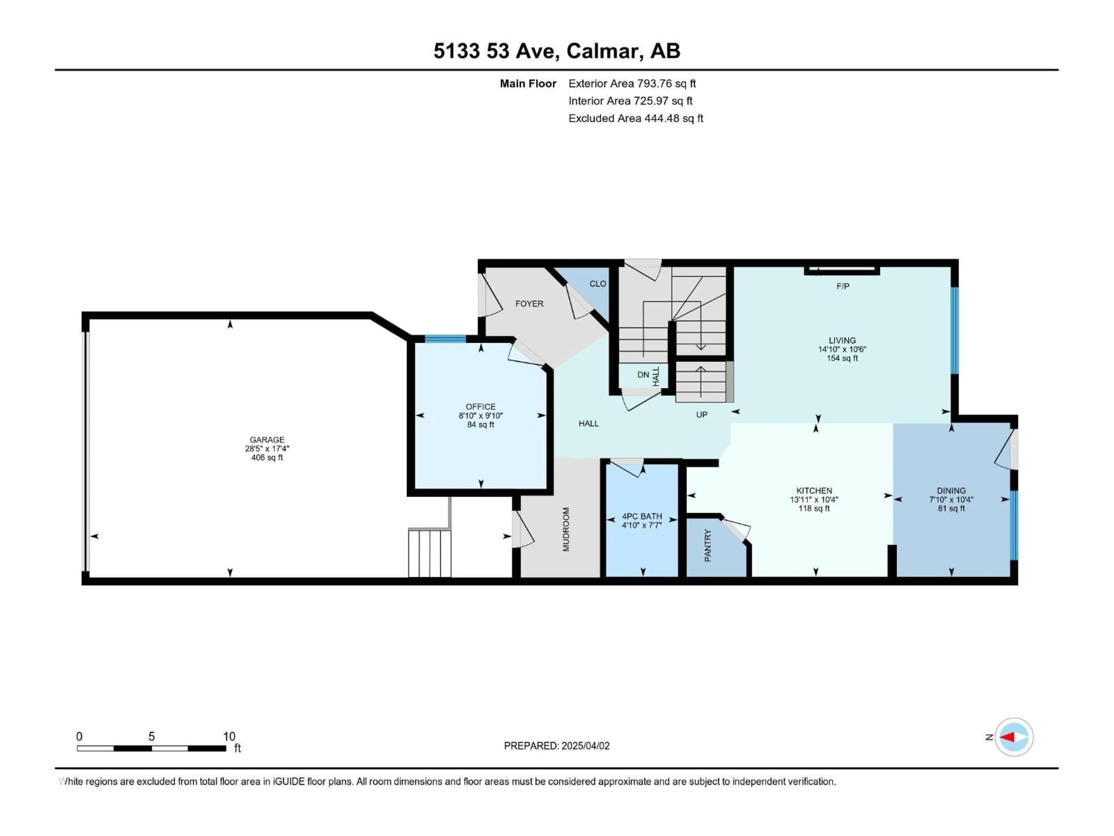 Floor plan for 5133 53 AV, Calmar Alberta T0C0V0