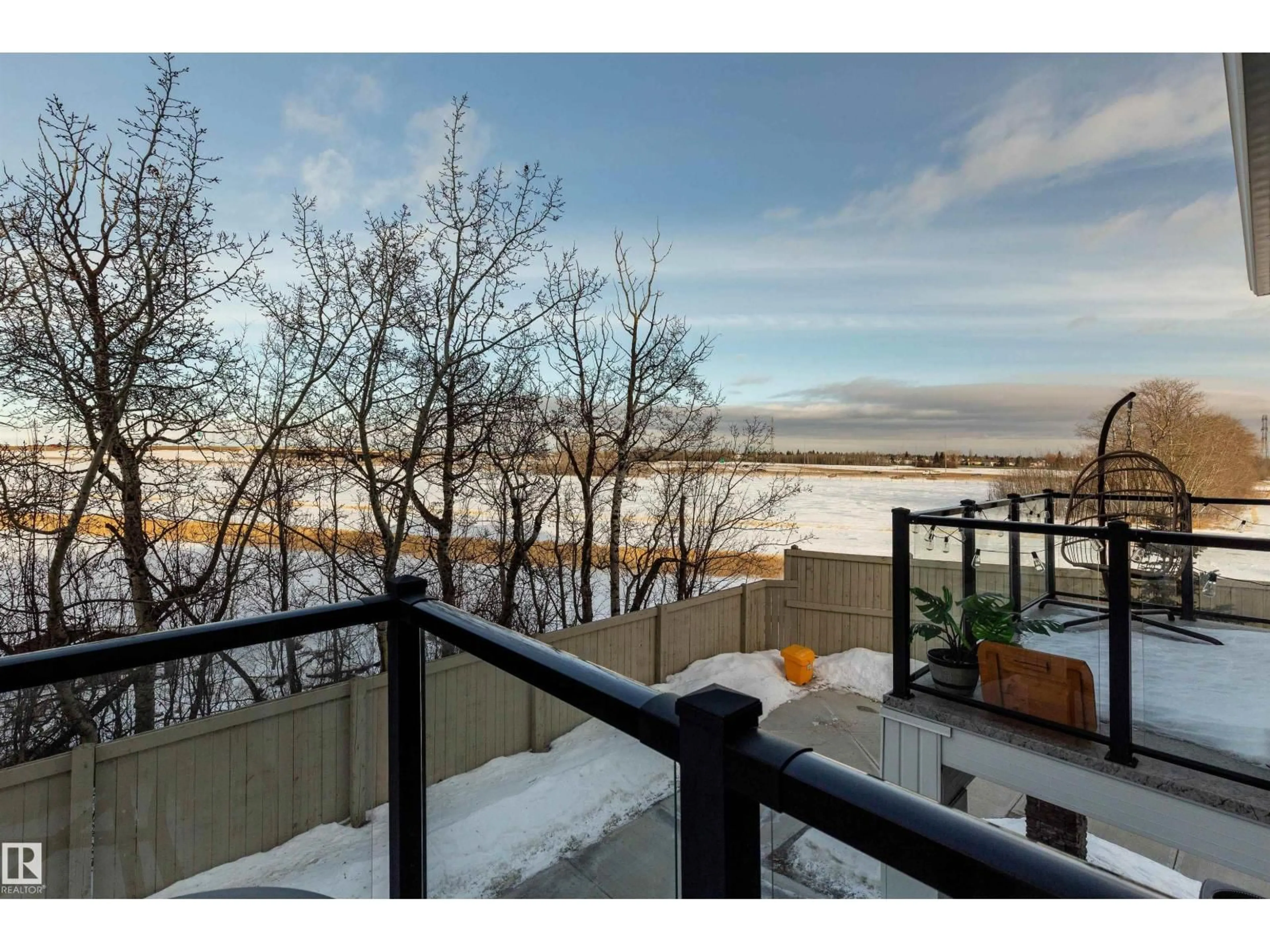 Balcony in the apartment, water/lake/river/ocean view for NW - 73 230 EDGEMONT RD, Edmonton Alberta T6M0Y8