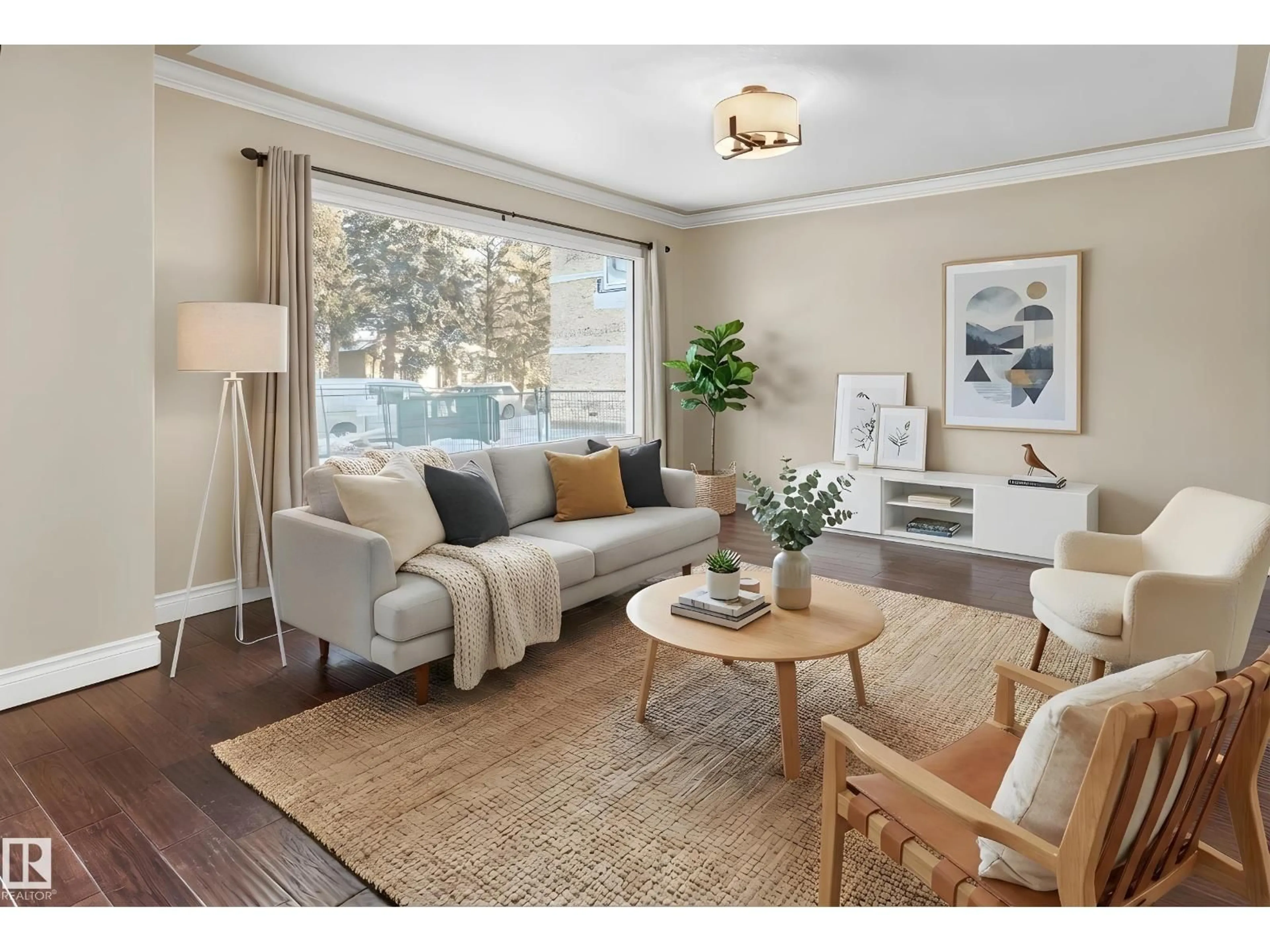 Living room with furniture, unknown for 11567 80 AV, Edmonton Alberta T6G0R9