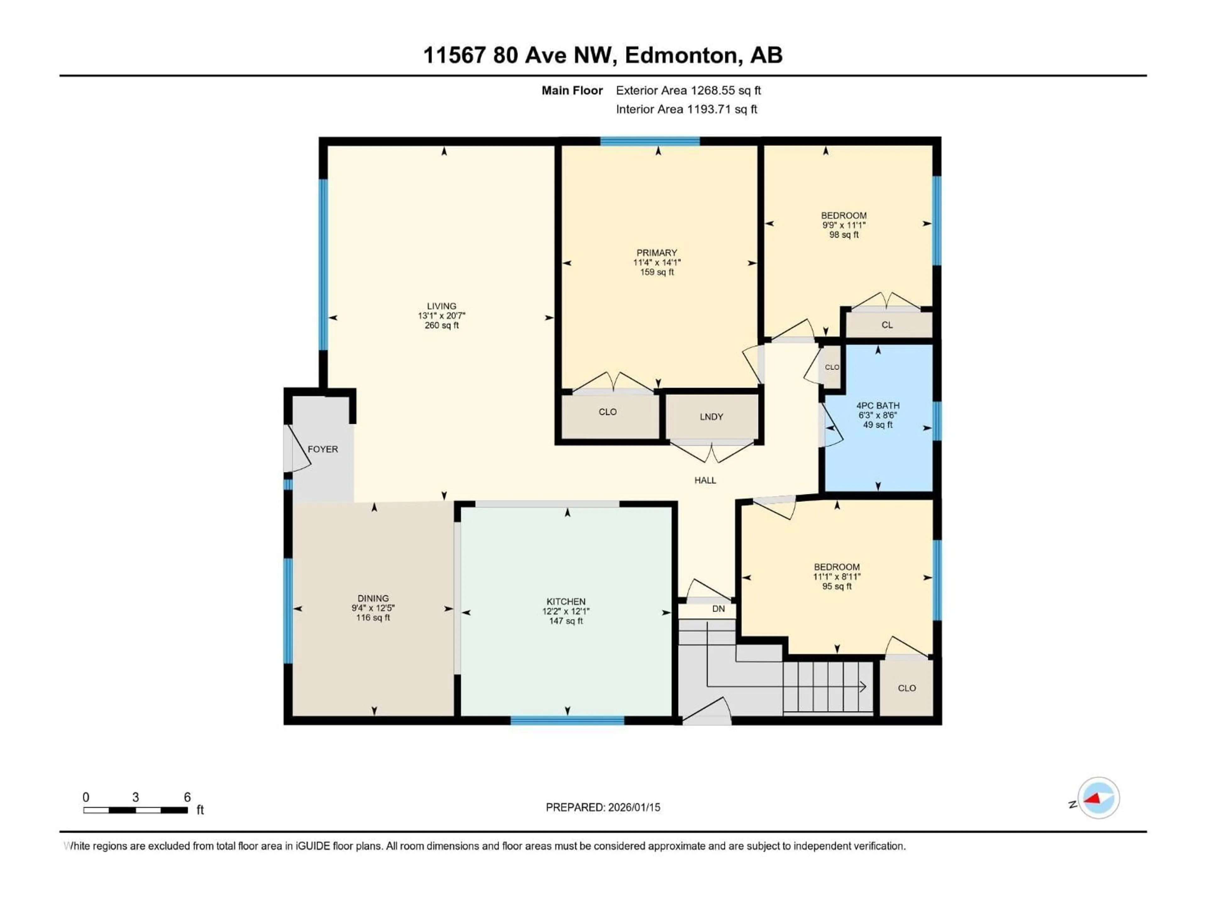 Floor plan for 11567 80 AV, Edmonton Alberta T6G0R9