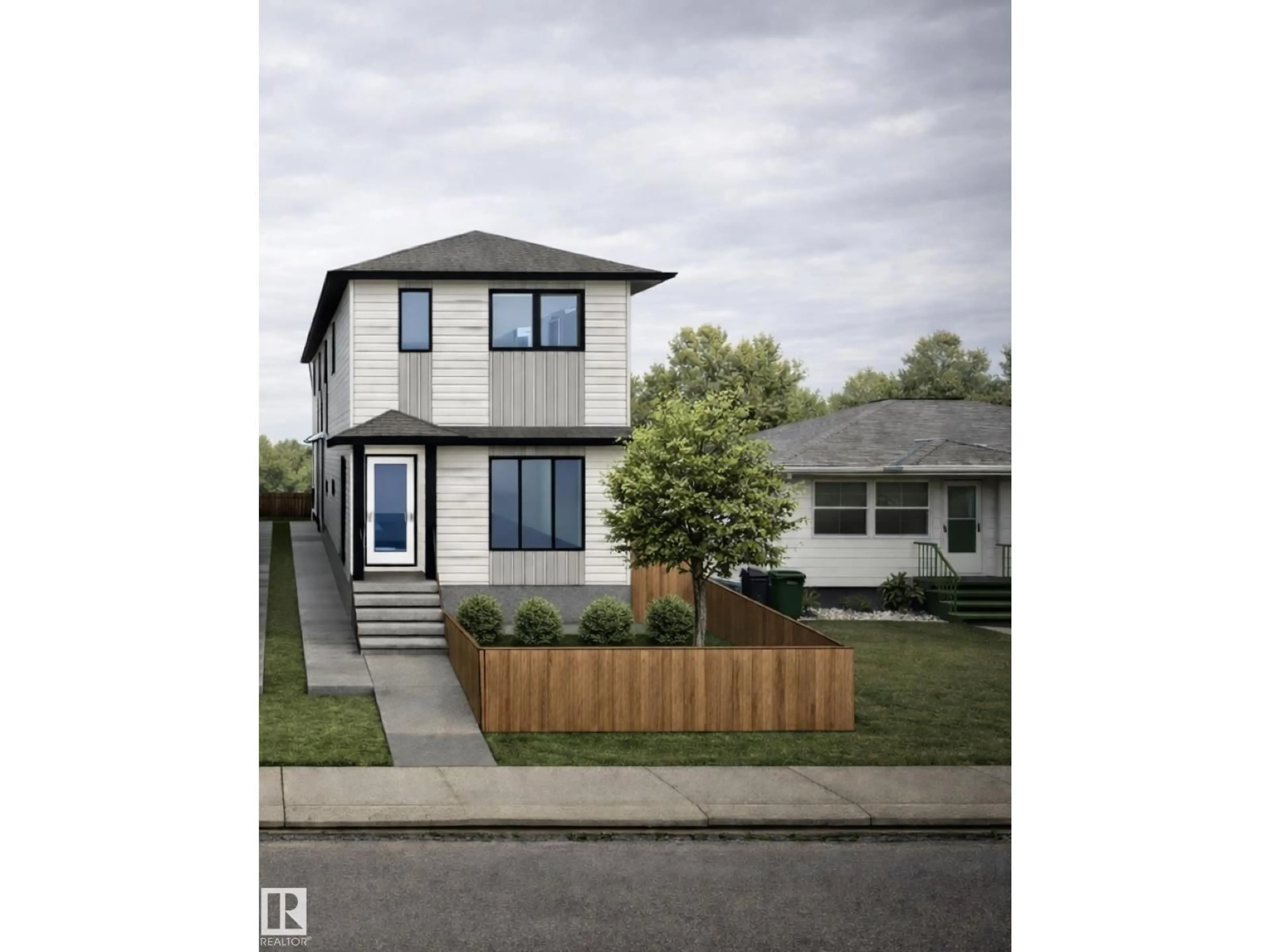 Home with vinyl exterior material, street for NW - 10920 & 10922 154 STREET, Edmonton Alberta T5P2J9