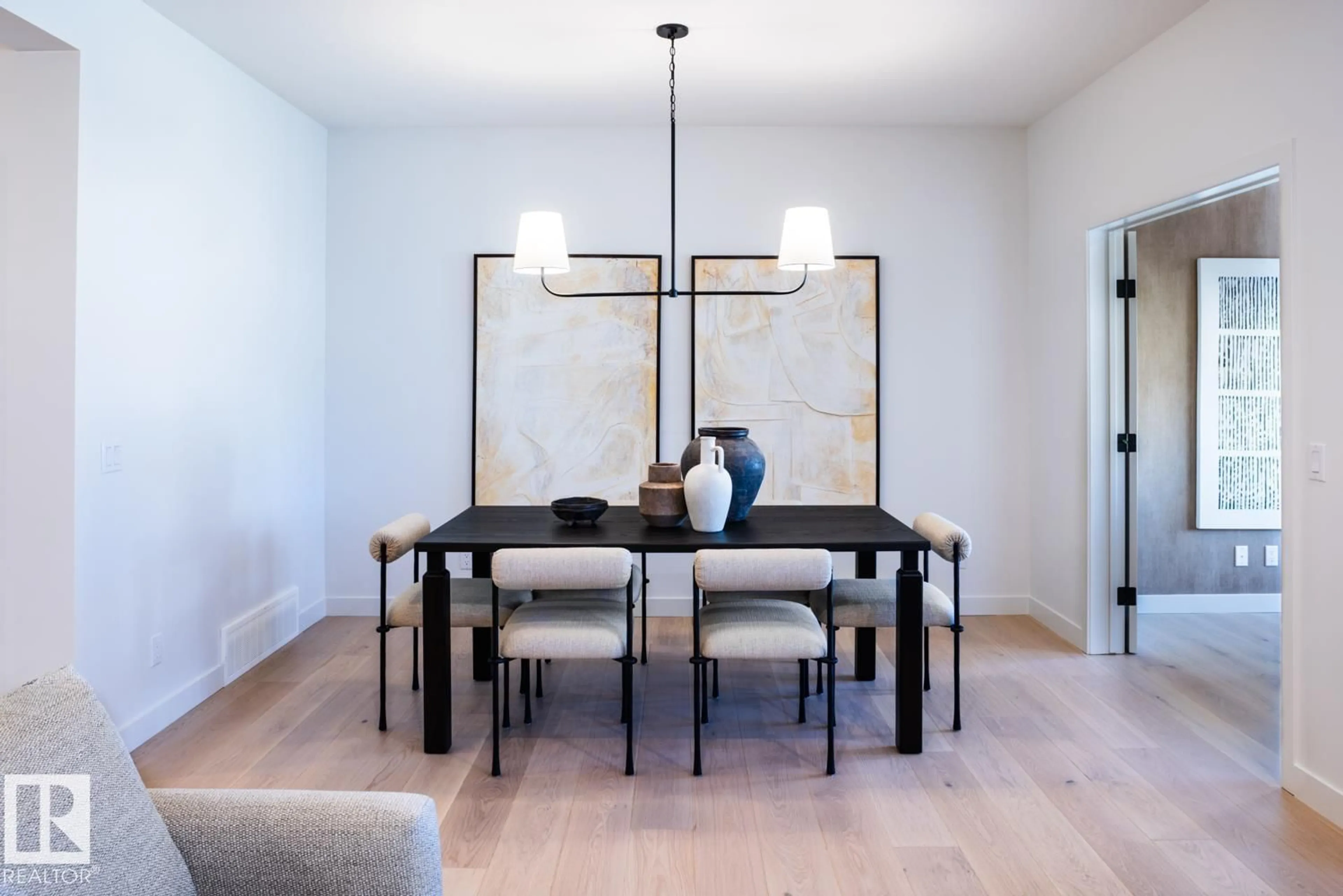 Dining room, wood/laminate floor for LI SW - 2327 MUCKLEPLUM LINK, Edmonton Alberta T6X3J9