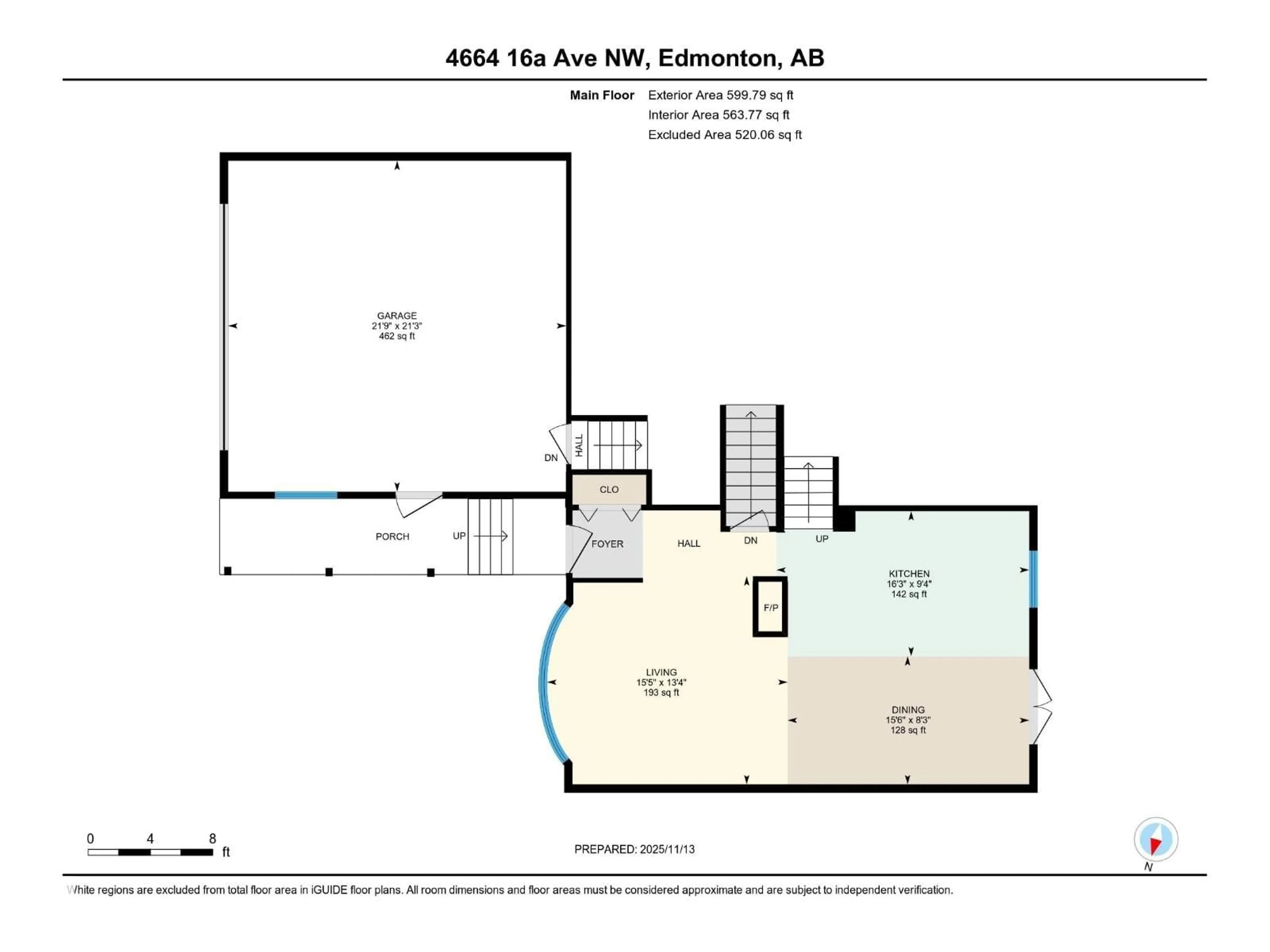 Floor plan for 4664 16A AV, Edmonton Alberta T6L2S2