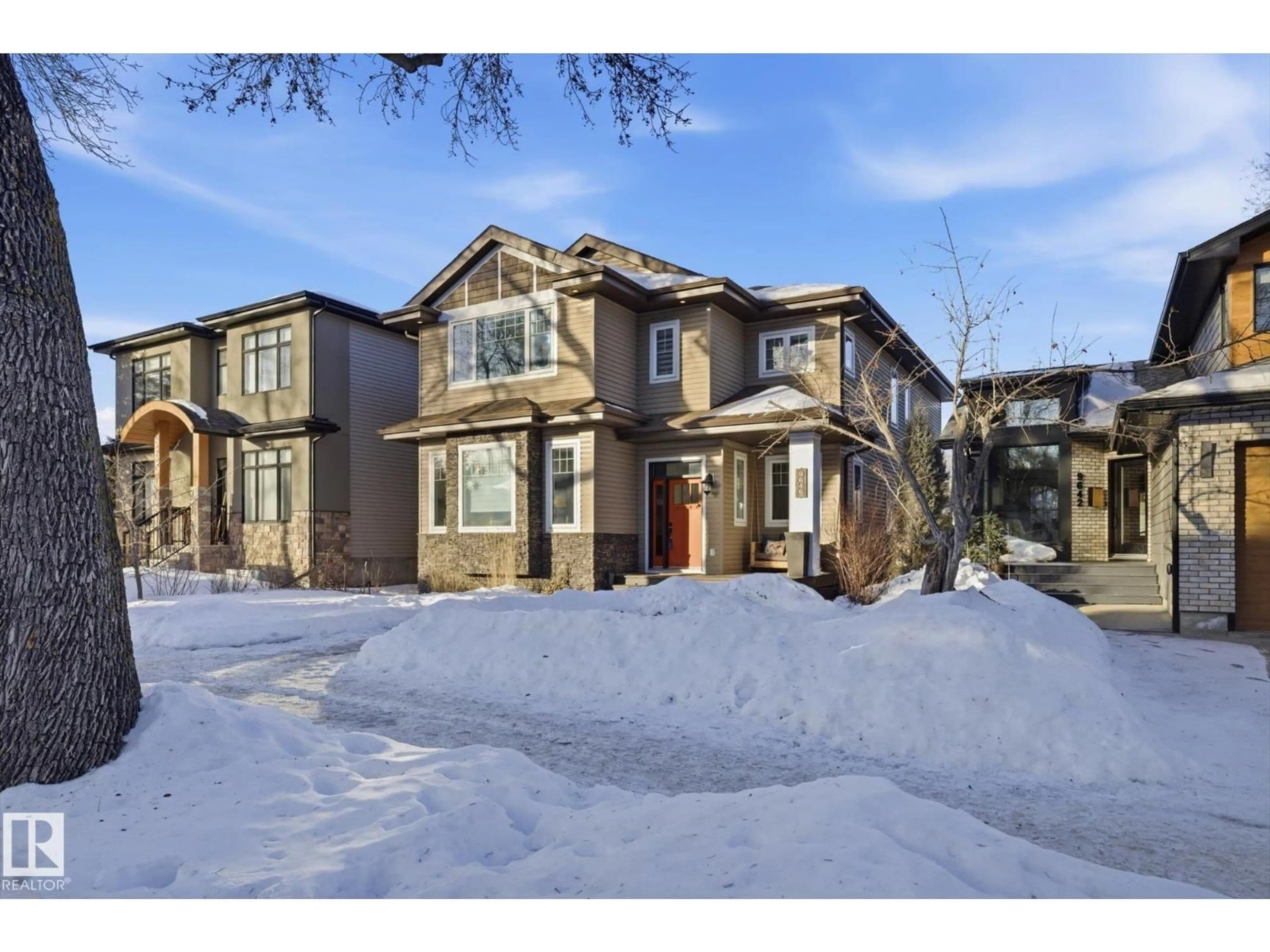 Home with brick exterior material, street for 9646 79 AV, Edmonton Alberta T6C0S2