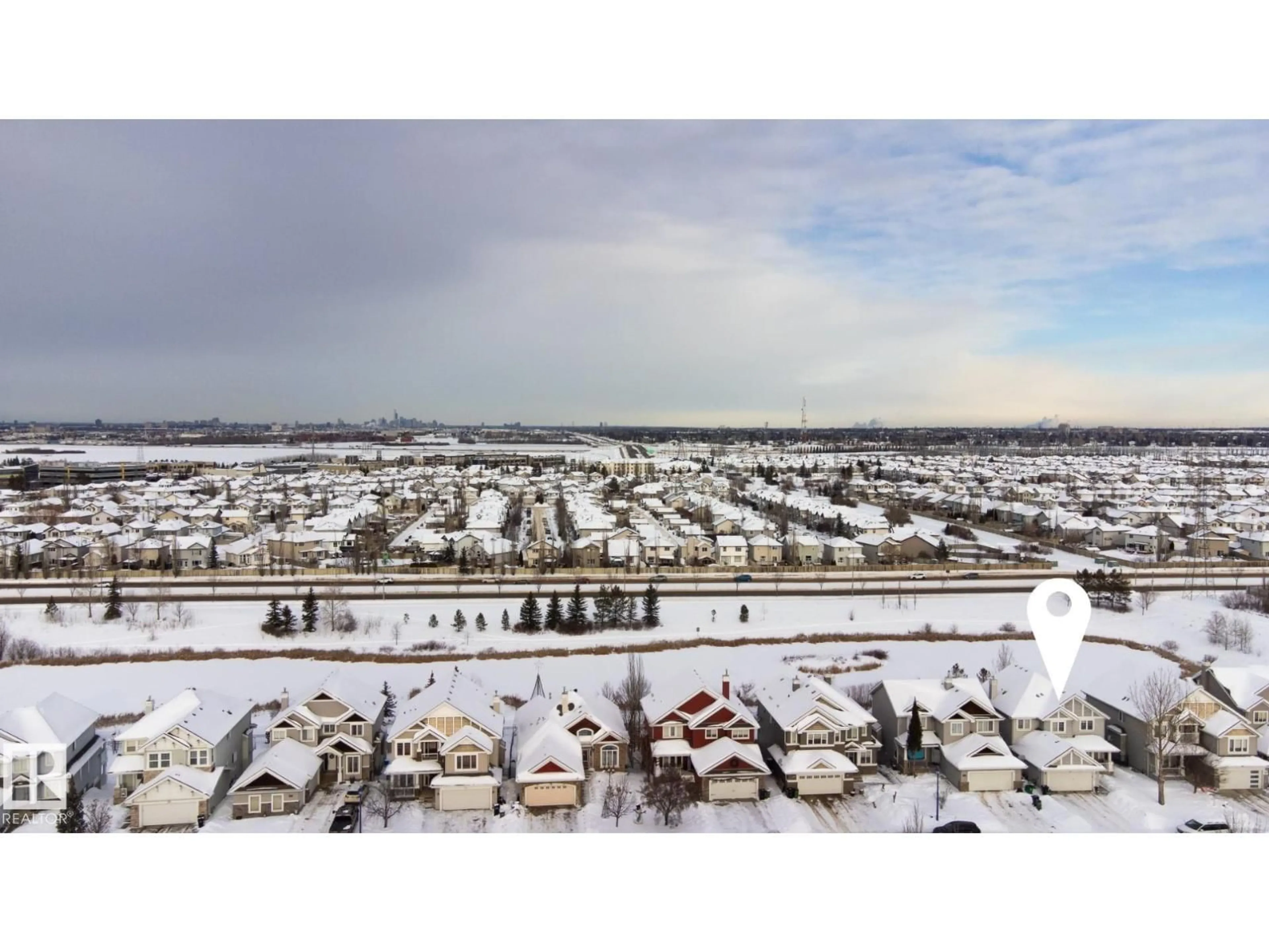 A pic from outside/outdoor area/front of a property/back of a property/a pic from drone, city buildings view from balcony for 551 STEWART CR, Edmonton Alberta T6X0A8