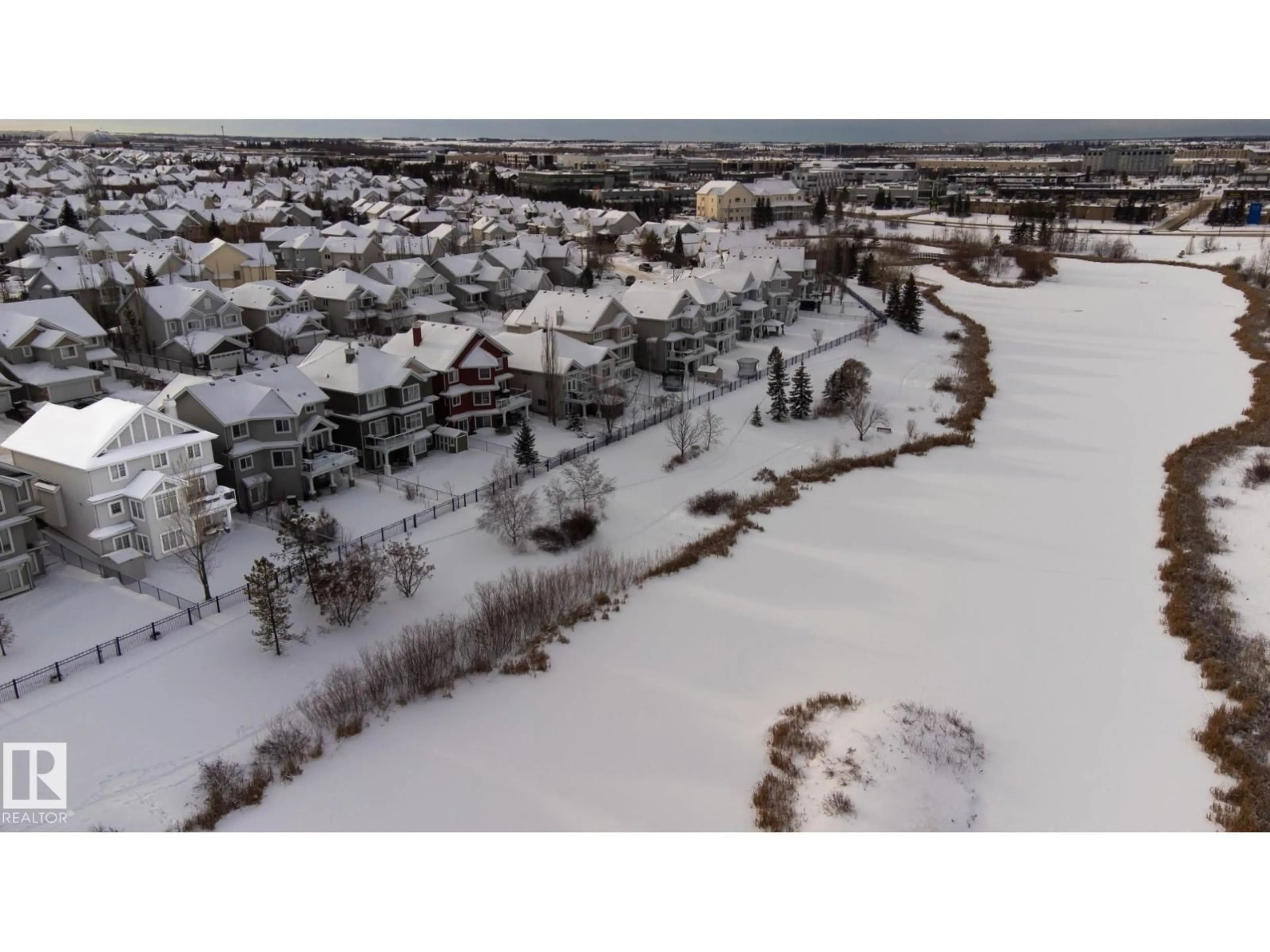 A pic from outside/outdoor area/front of a property/back of a property/a pic from drone, water/lake/river/ocean view for 551 STEWART CR, Edmonton Alberta T6X0A8