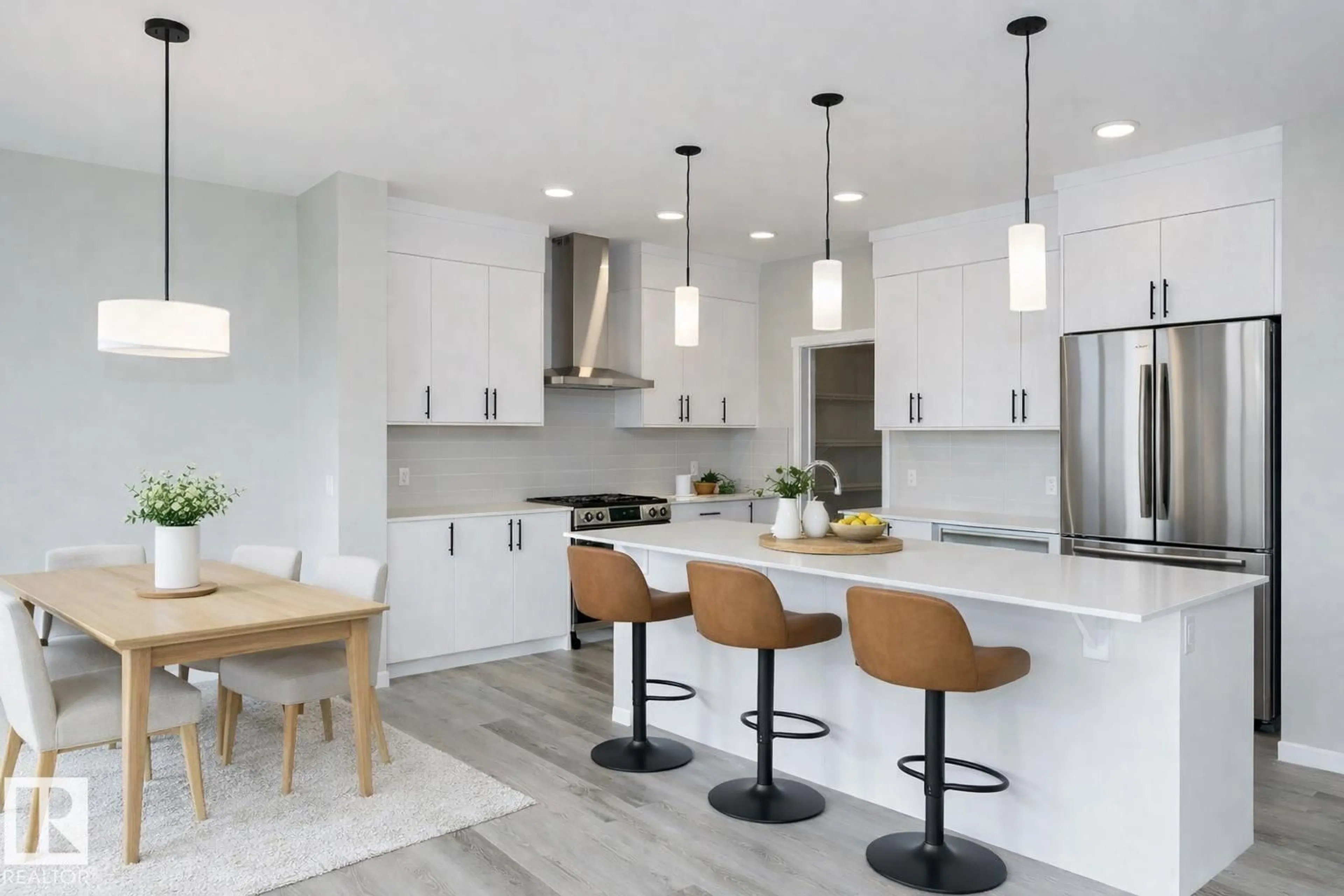 Open concept kitchen, ceramic/tile floor for 3945 WREN LO NW, Edmonton Alberta T5S0T1